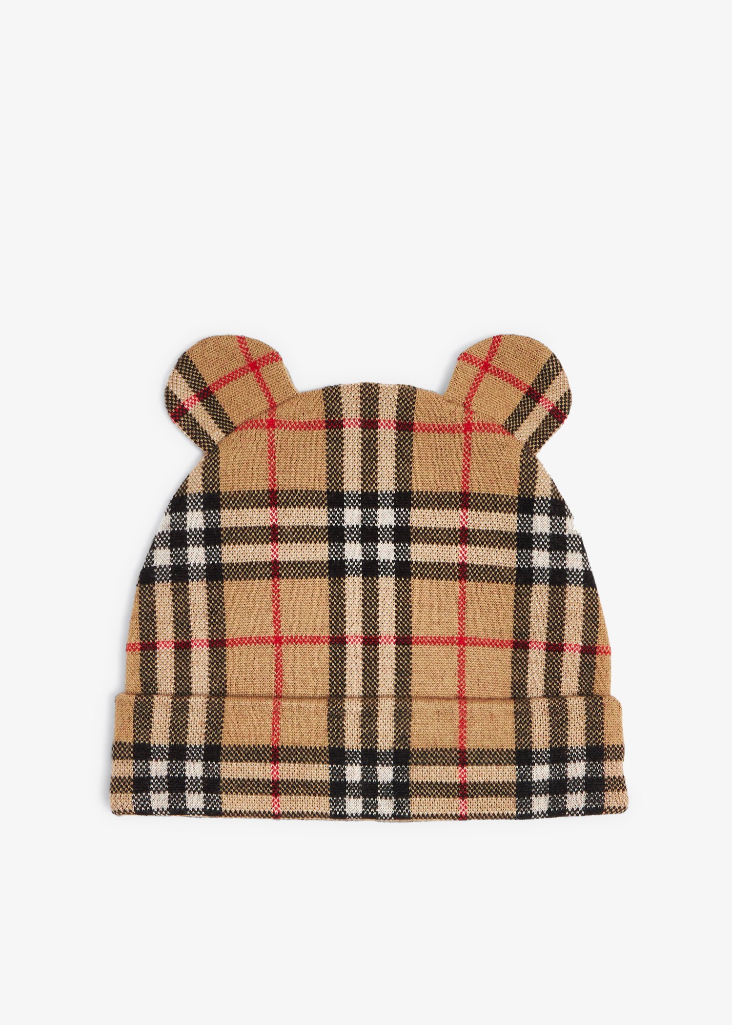 

Check wool teddy beanie, Prints