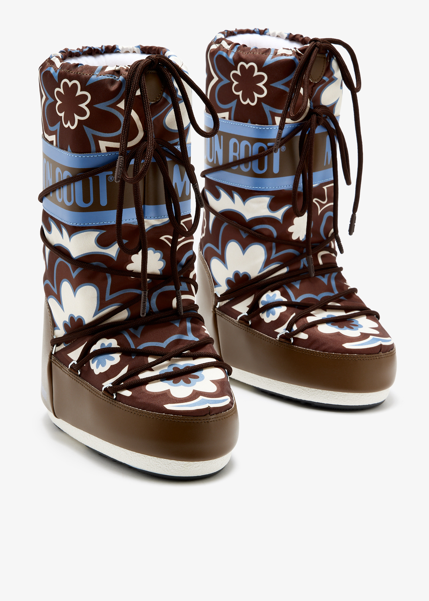 Moon Boot Icon flower boots for Women Brown in UAE Level Shoes