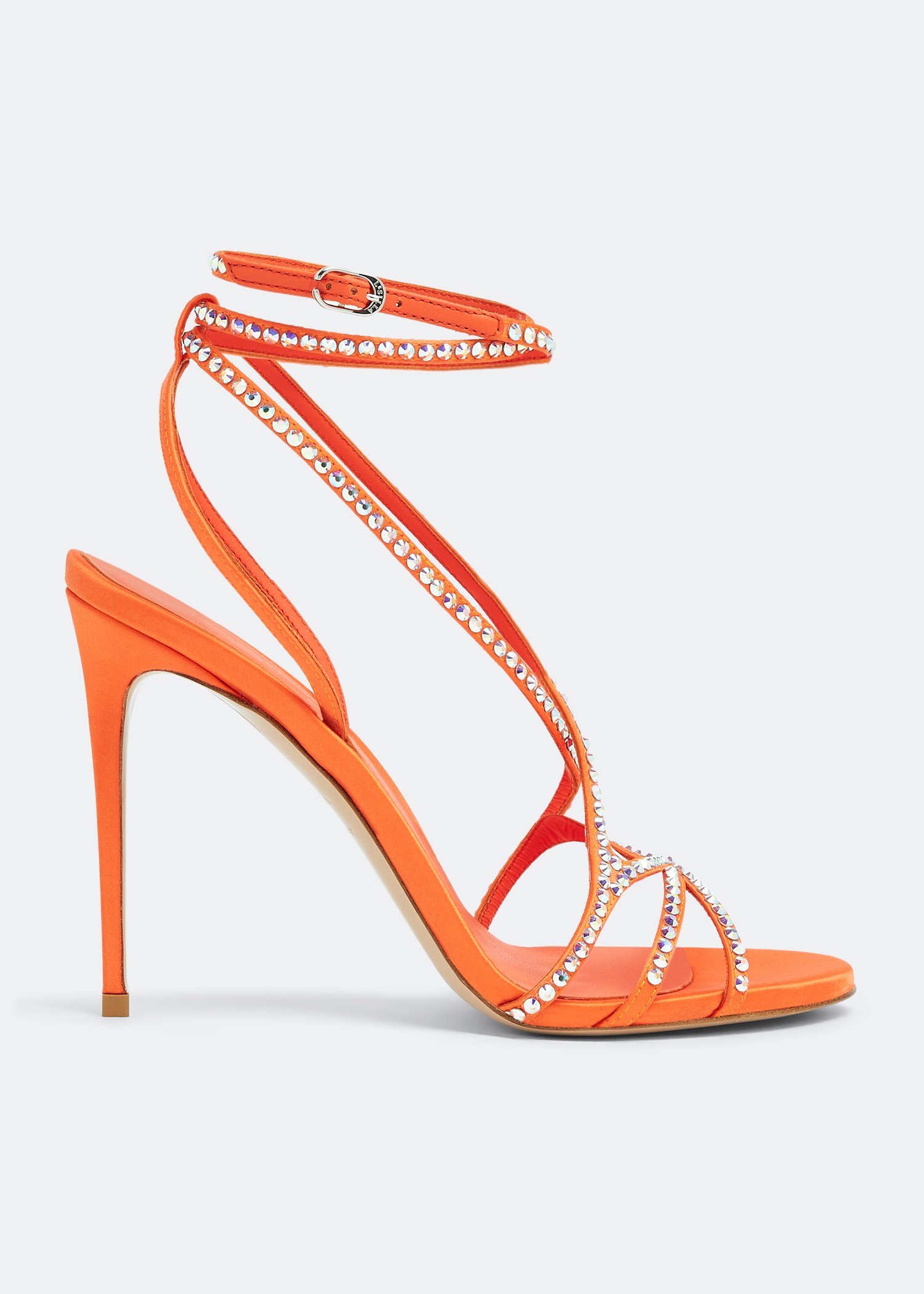 Orange peep 2024 toe heels