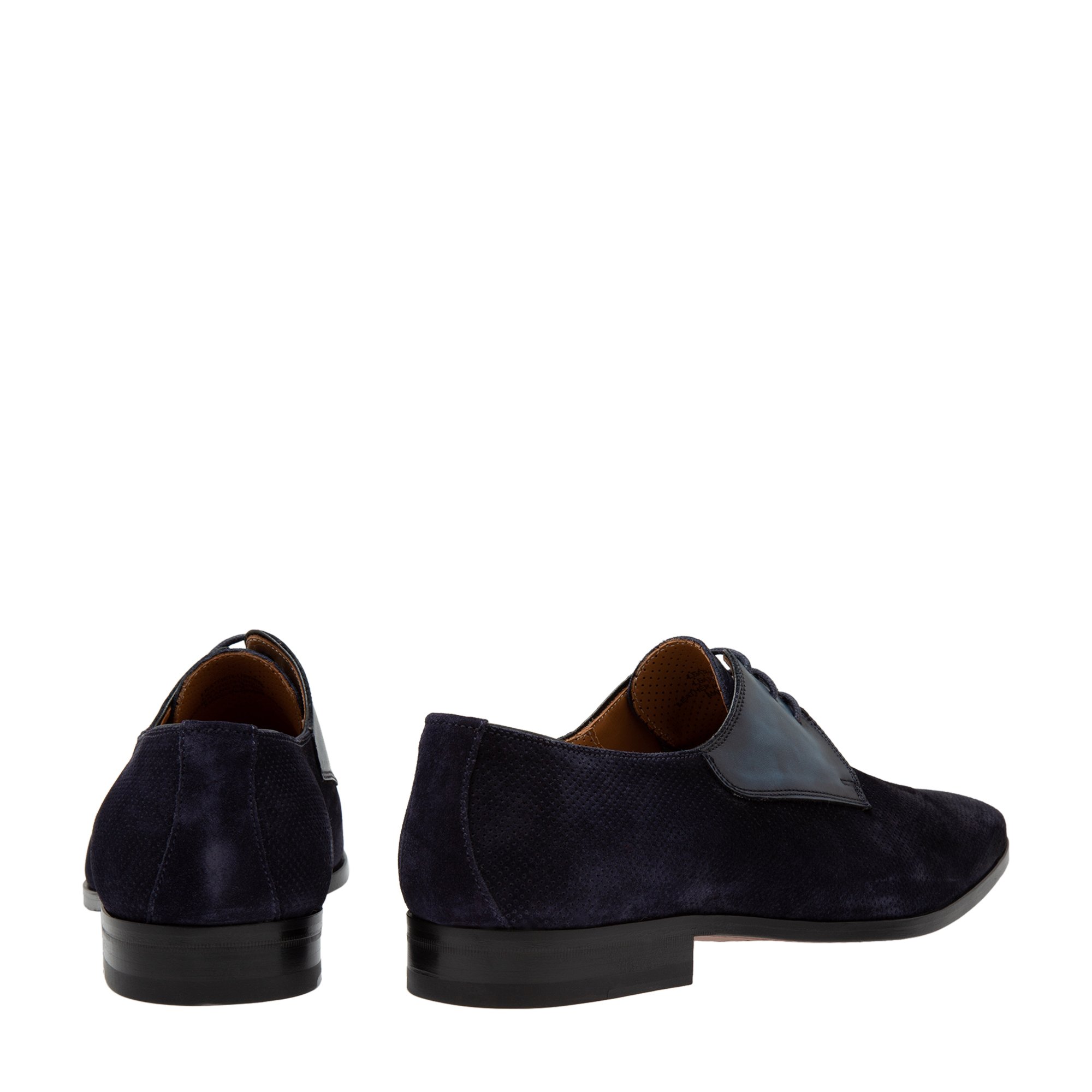 Mens blue store suede derby shoes