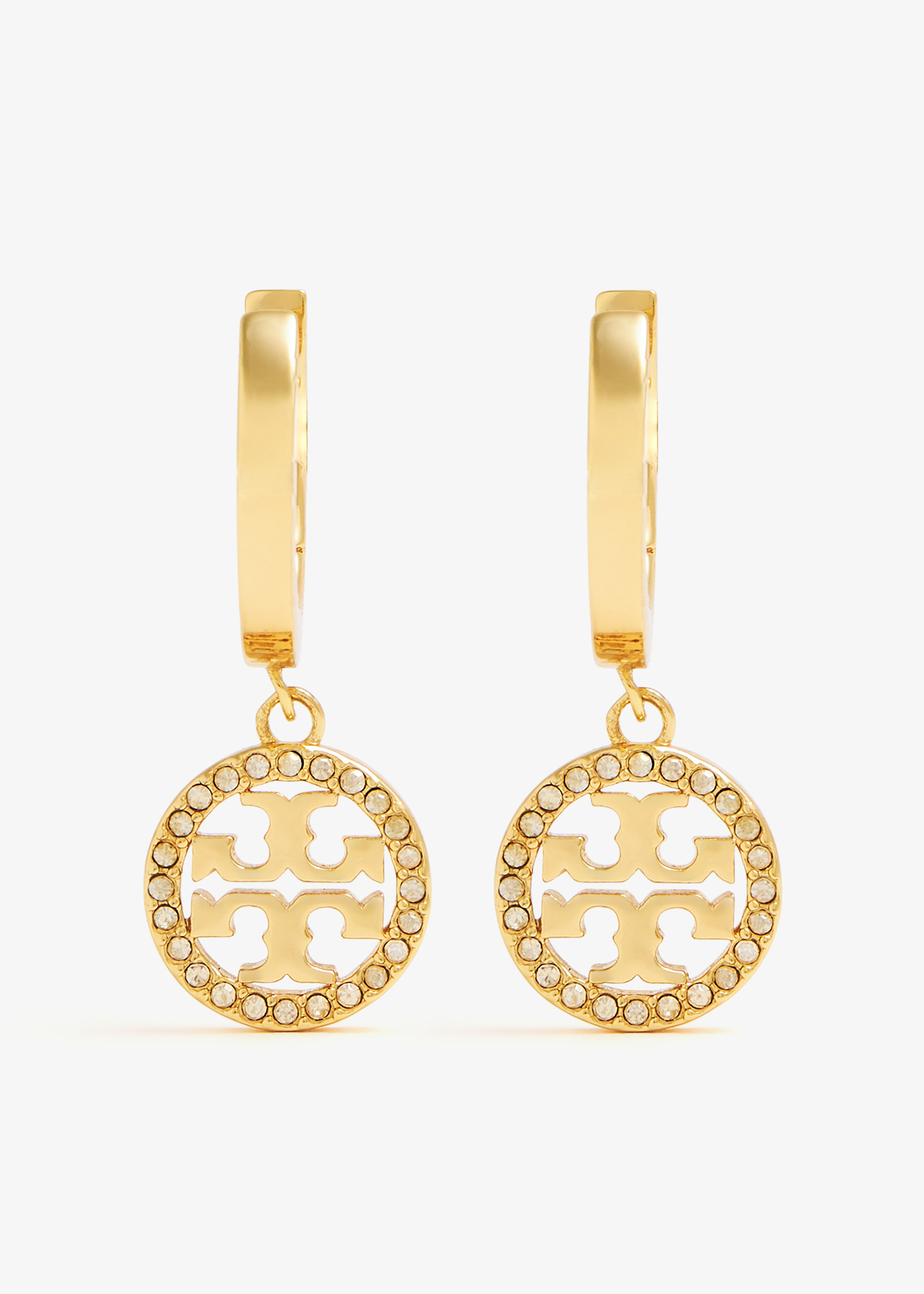 Tory Burch Miller Pave hoop earrings for Women - Gold in UAE