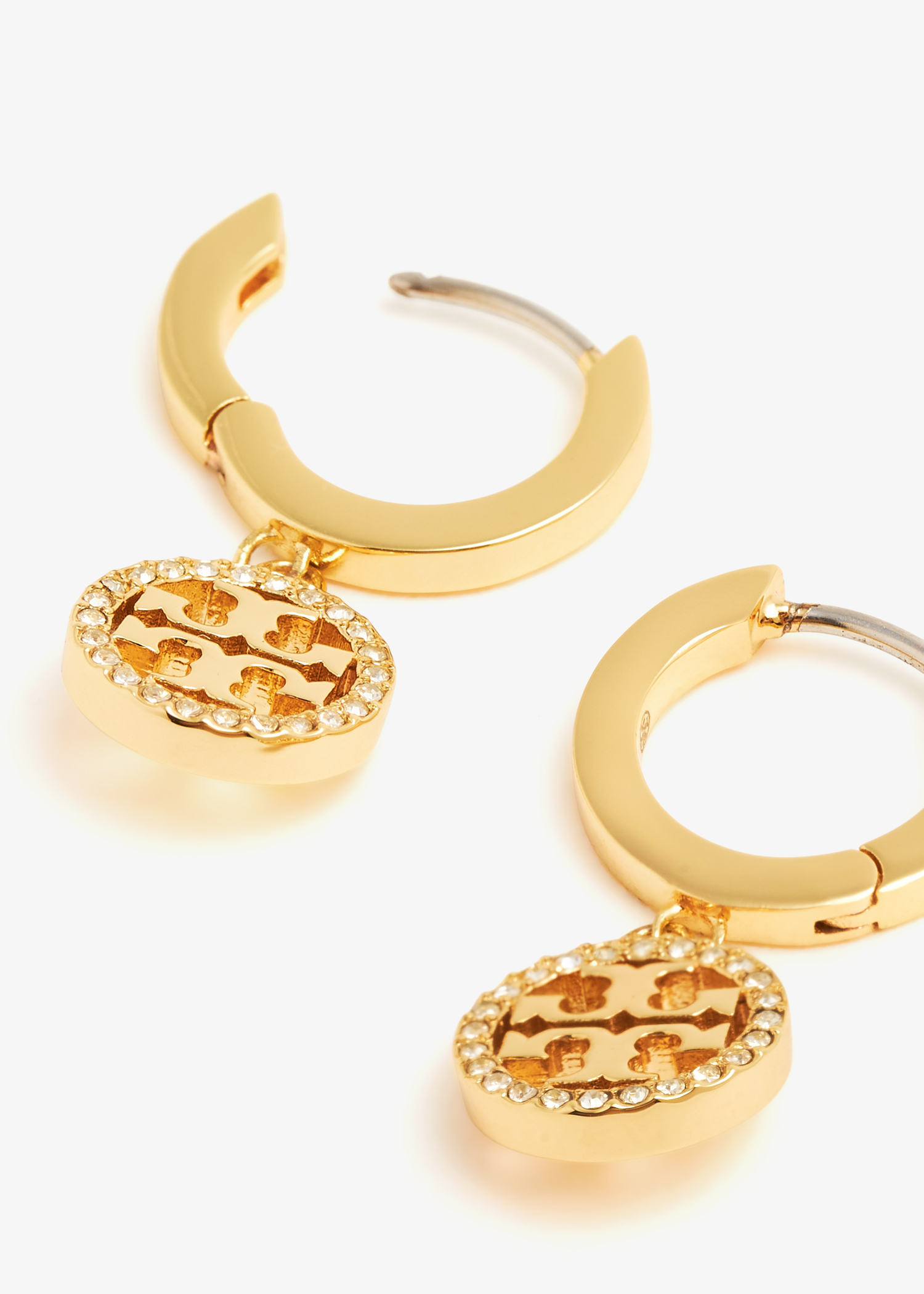 Tory Burch Miller Pave hoop earrings for Women - Gold in UAE