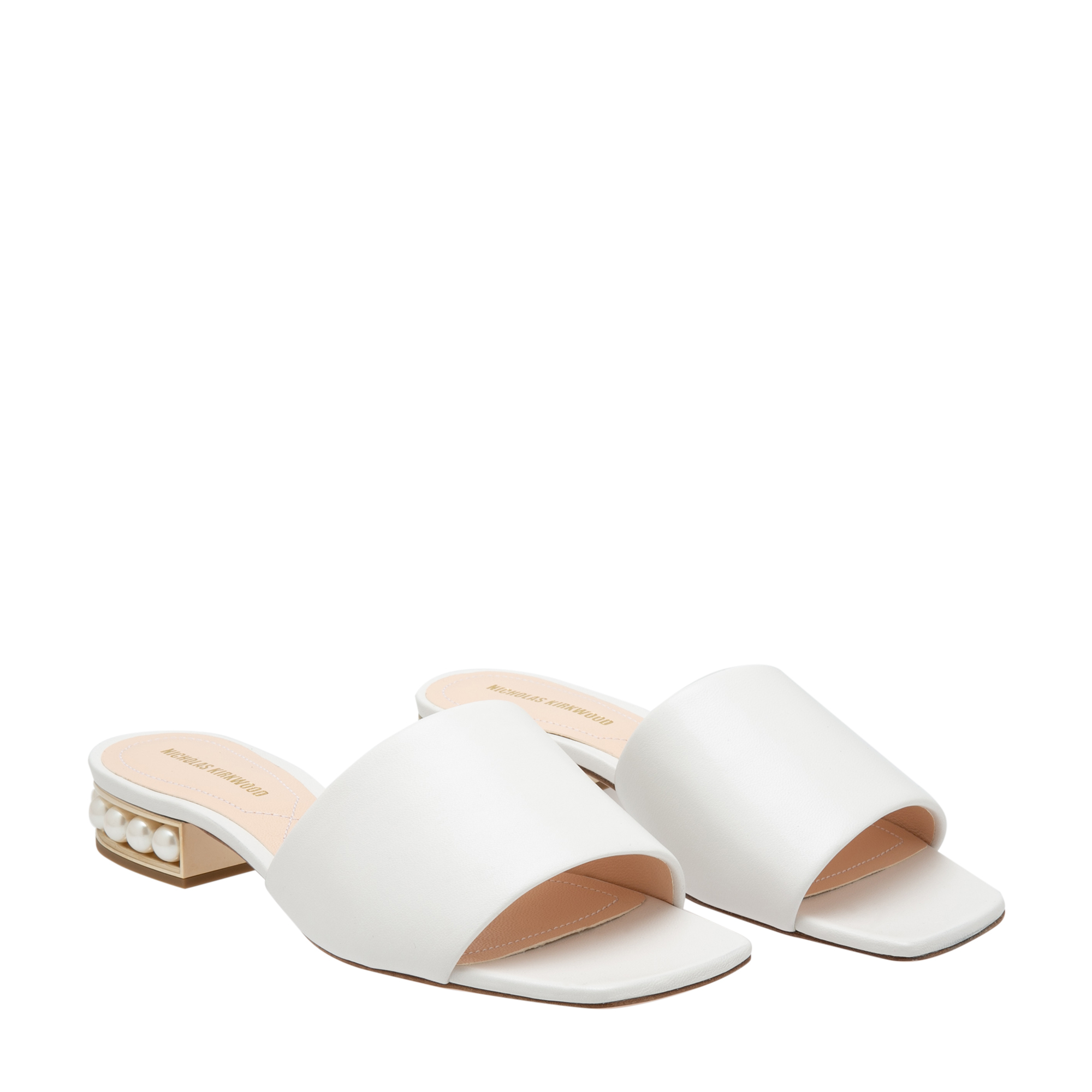 

Leather sandals, White