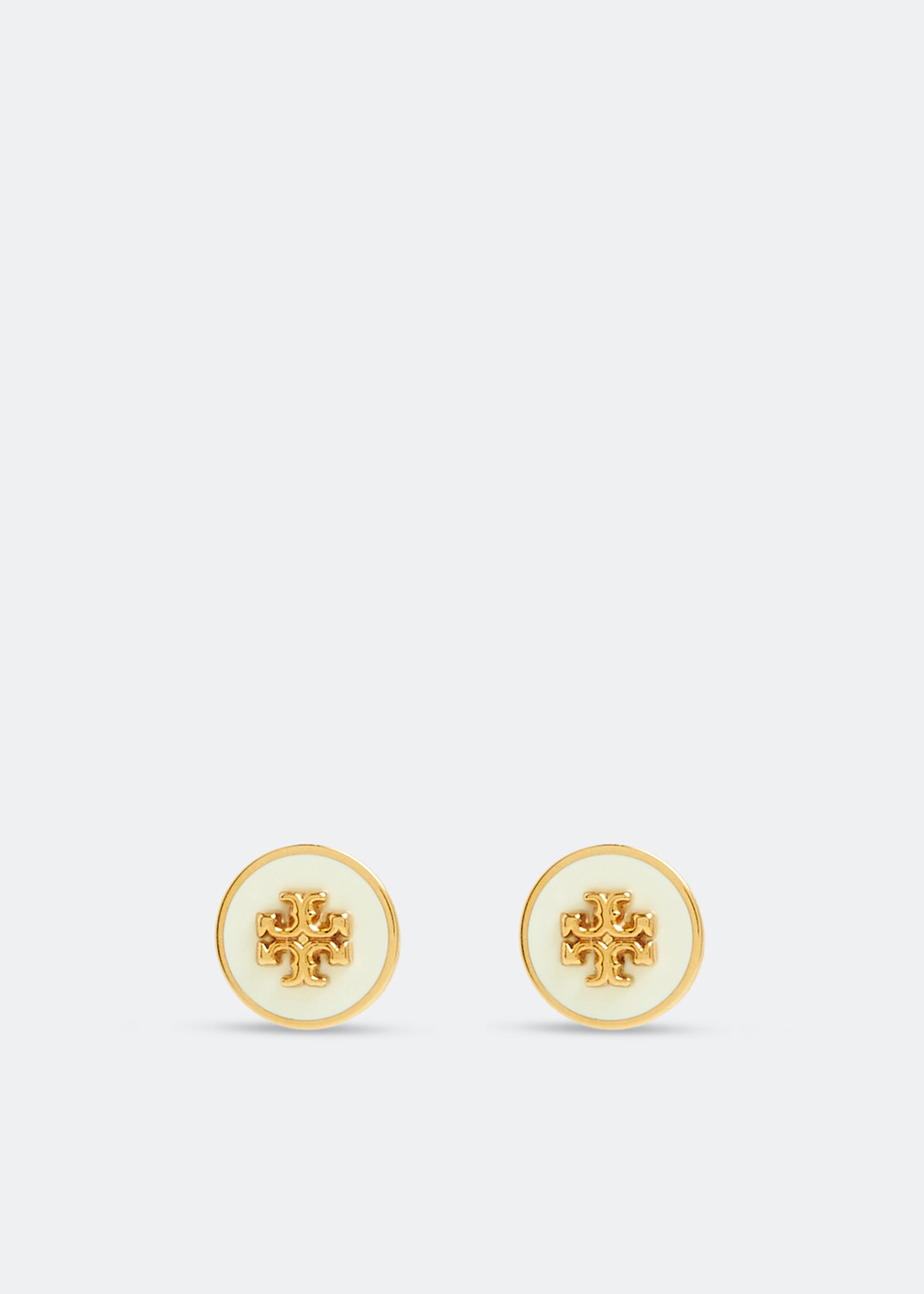 New Tory Burch Kira Enamel Pave store Circle Studs in 18k Gold & Red $118