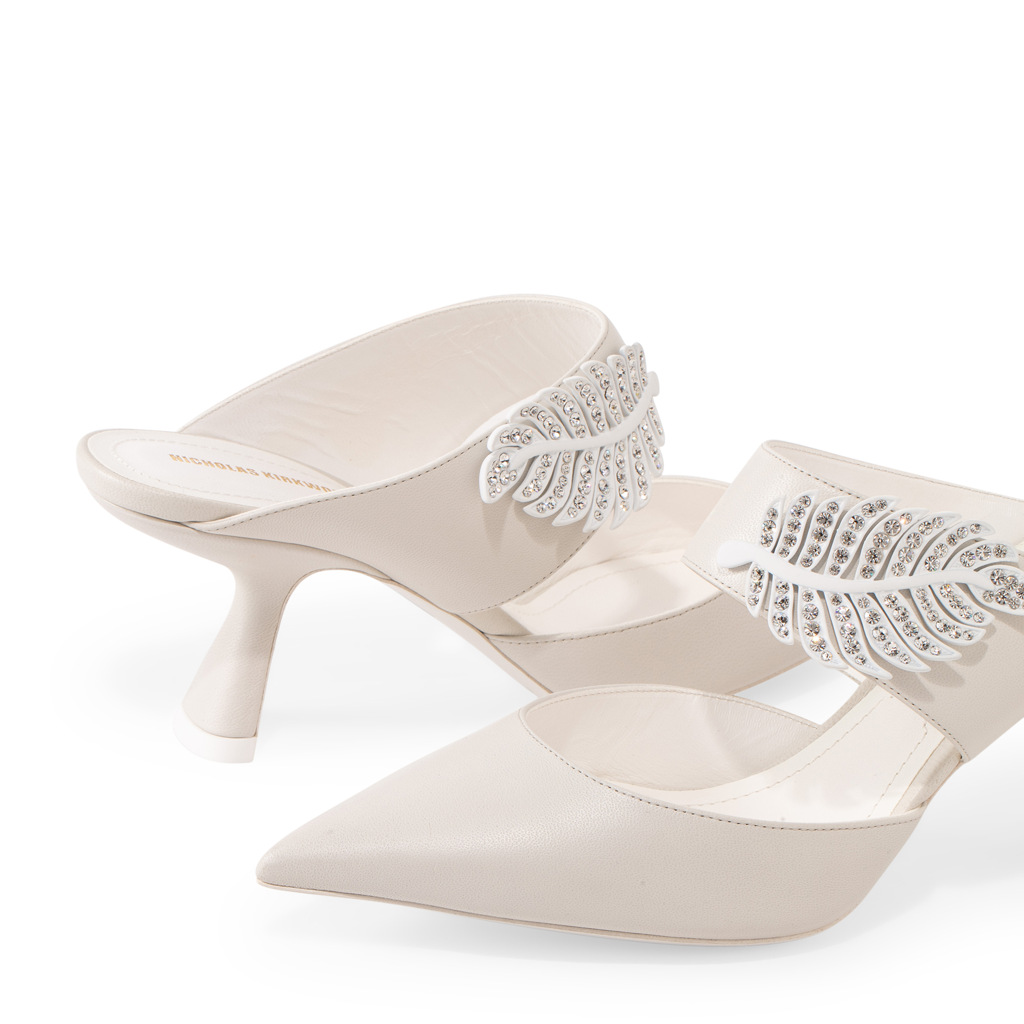 

Monstera mules, White