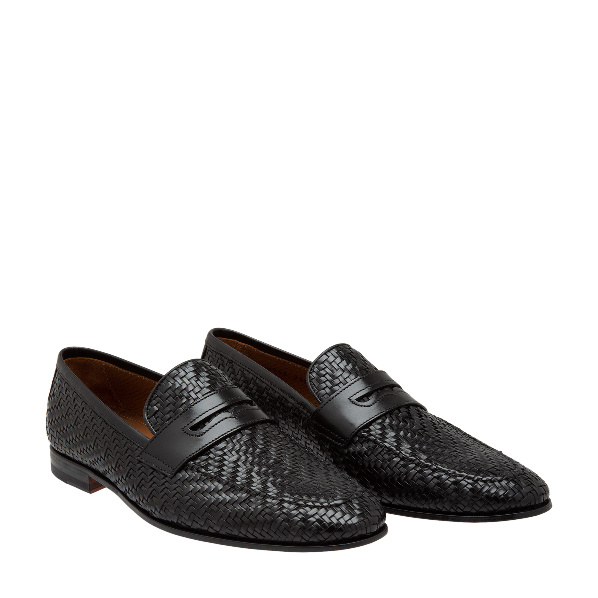 

Aztec leather loafers, Black