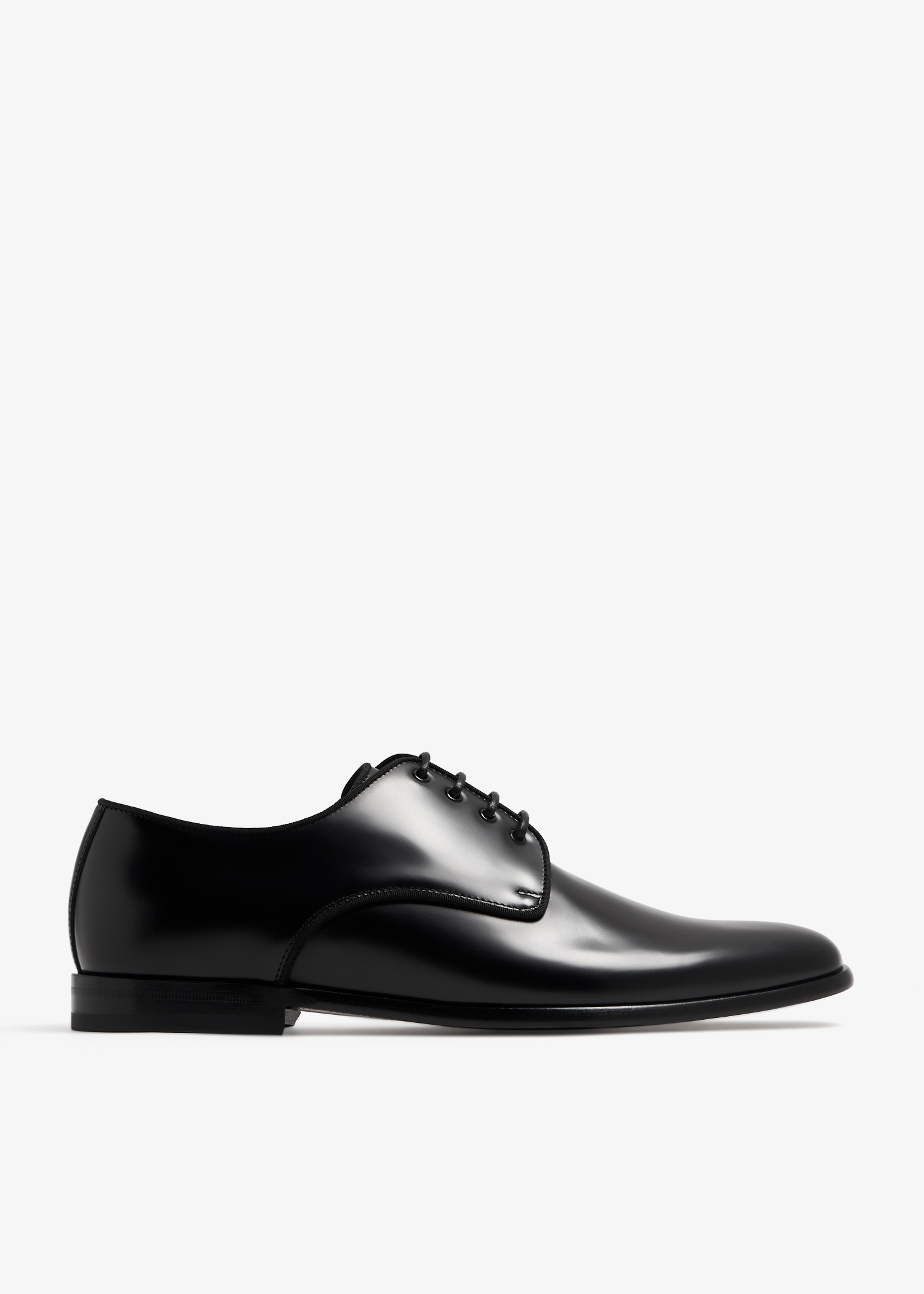 

Brushed calfskin Derby shoes, Black