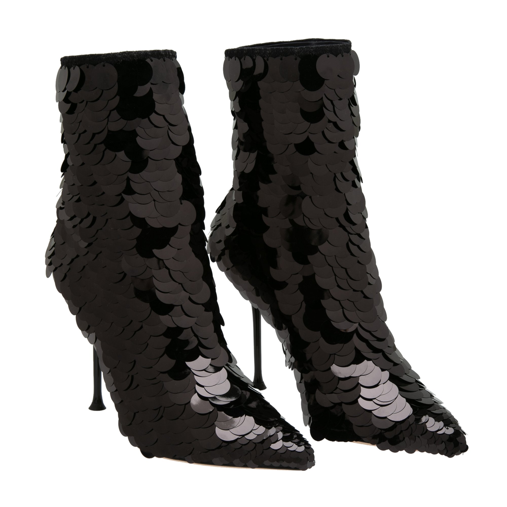 

Sequin embellished boots, Black