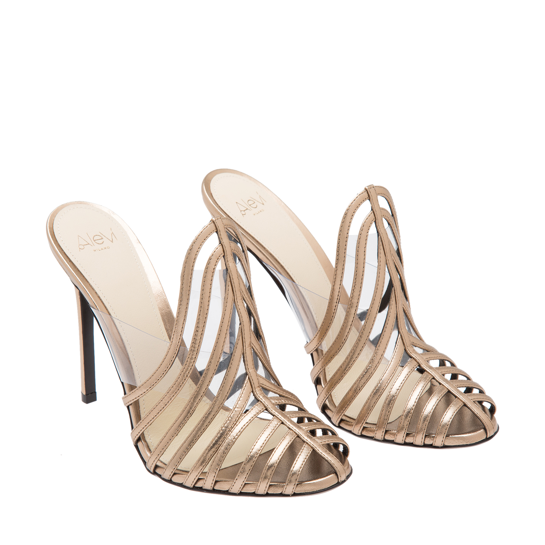 

Alessandra mules, Gold