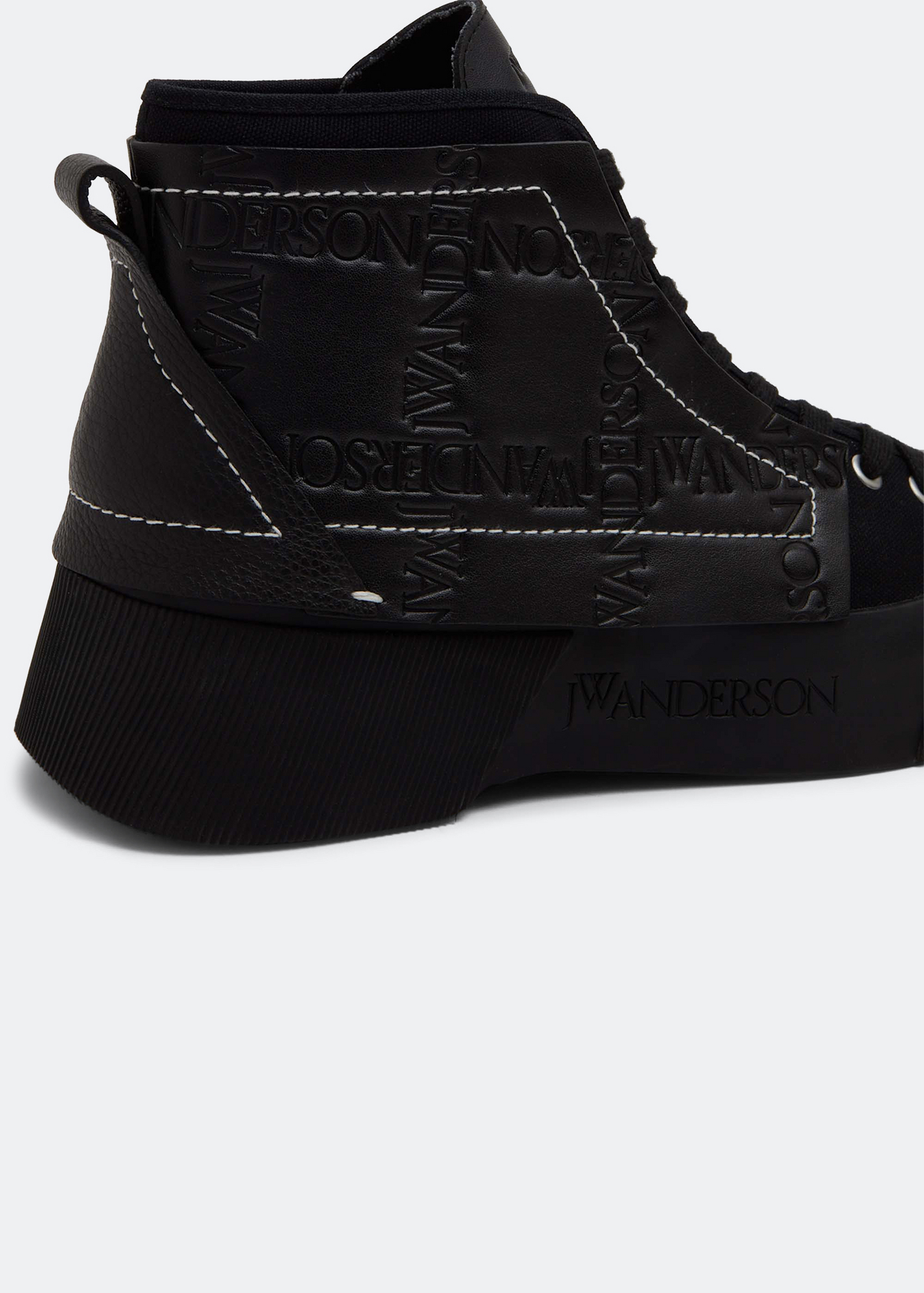 

Textured high top sneakers, Black