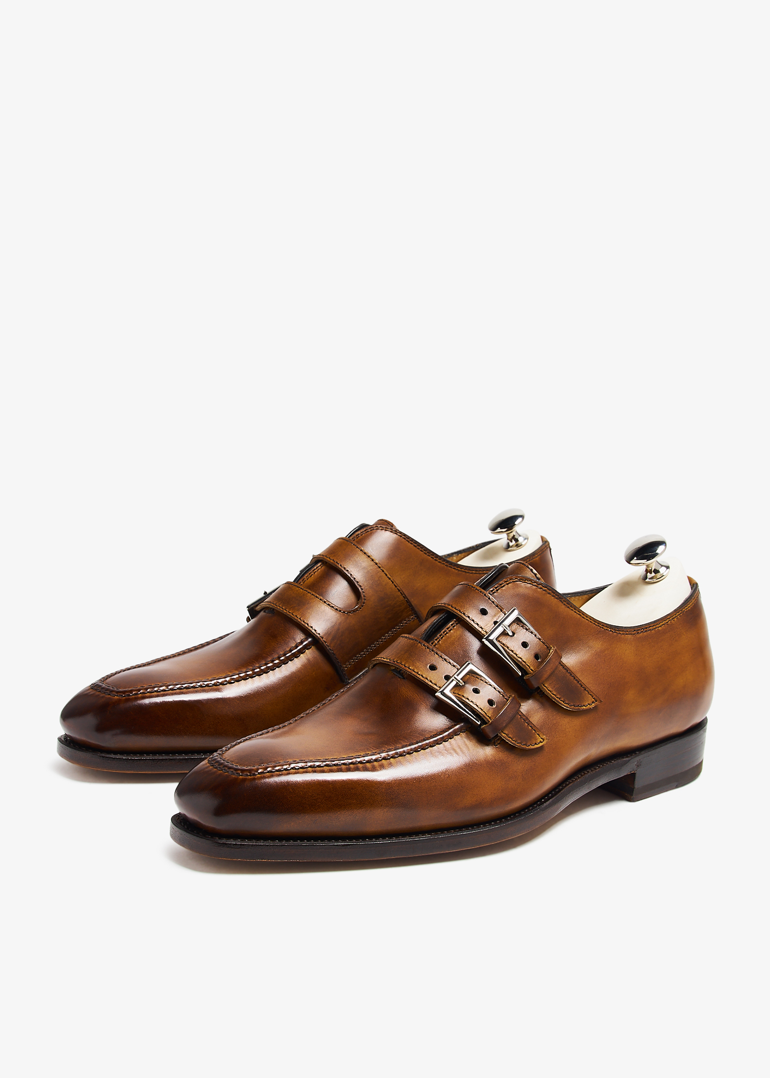 Monk strap leather shoes best sale