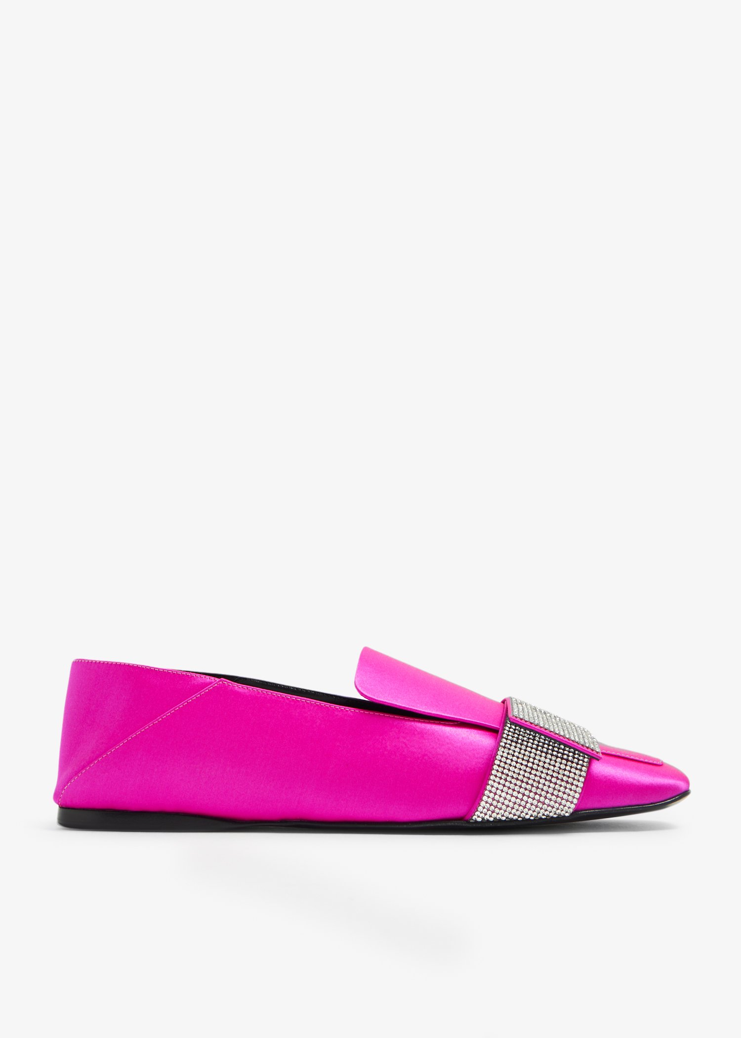 Sergio Rossi Flat satin moccasins for Women - Pink in UAE | Level