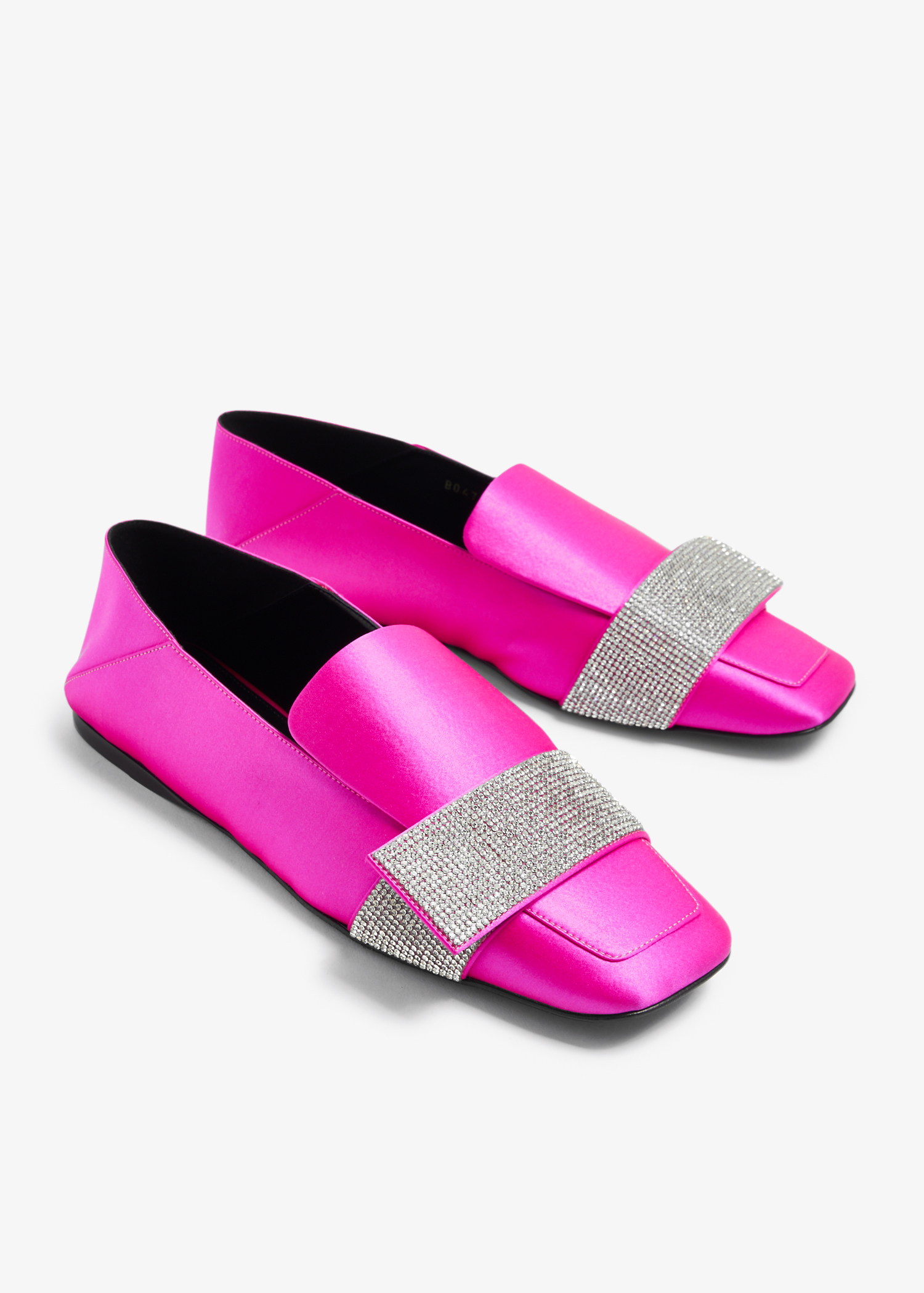 Sergio Rossi Flat satin moccasins for Women - Pink in UAE | Level