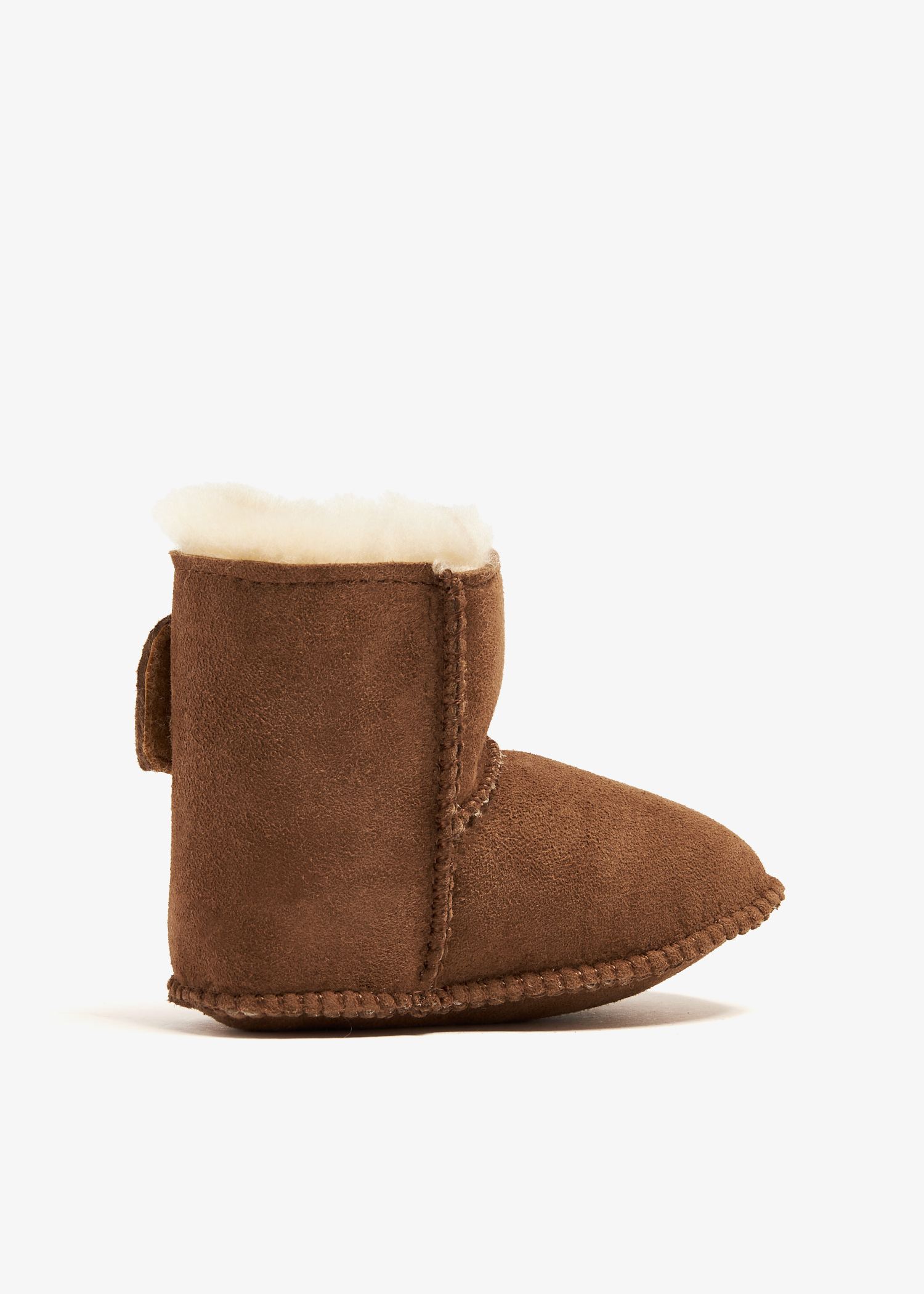 Emu chocolate beach selling mini metallic merino wool cow suede boot