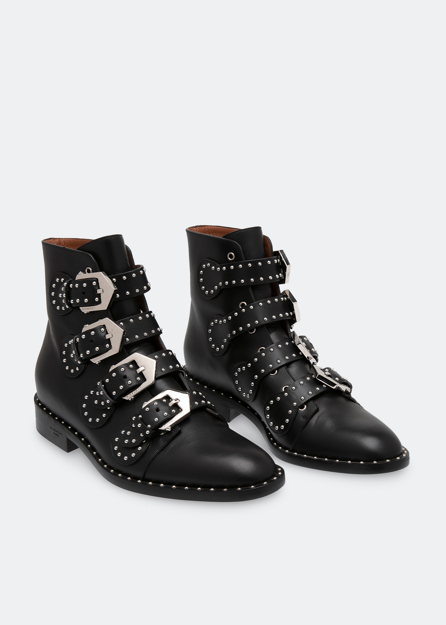 Givenchy black studded top boots