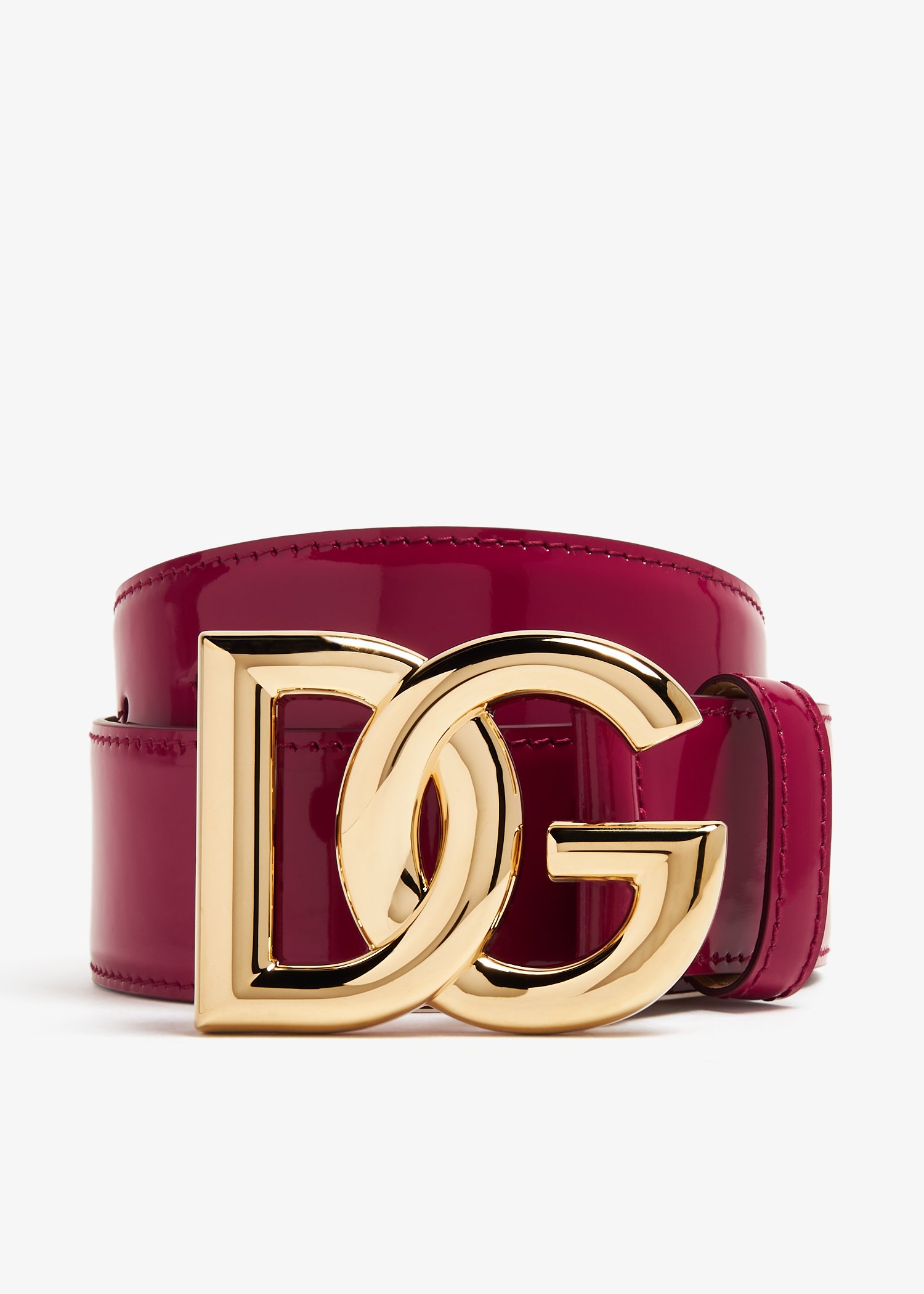 

DG logo buckle belt, Pink