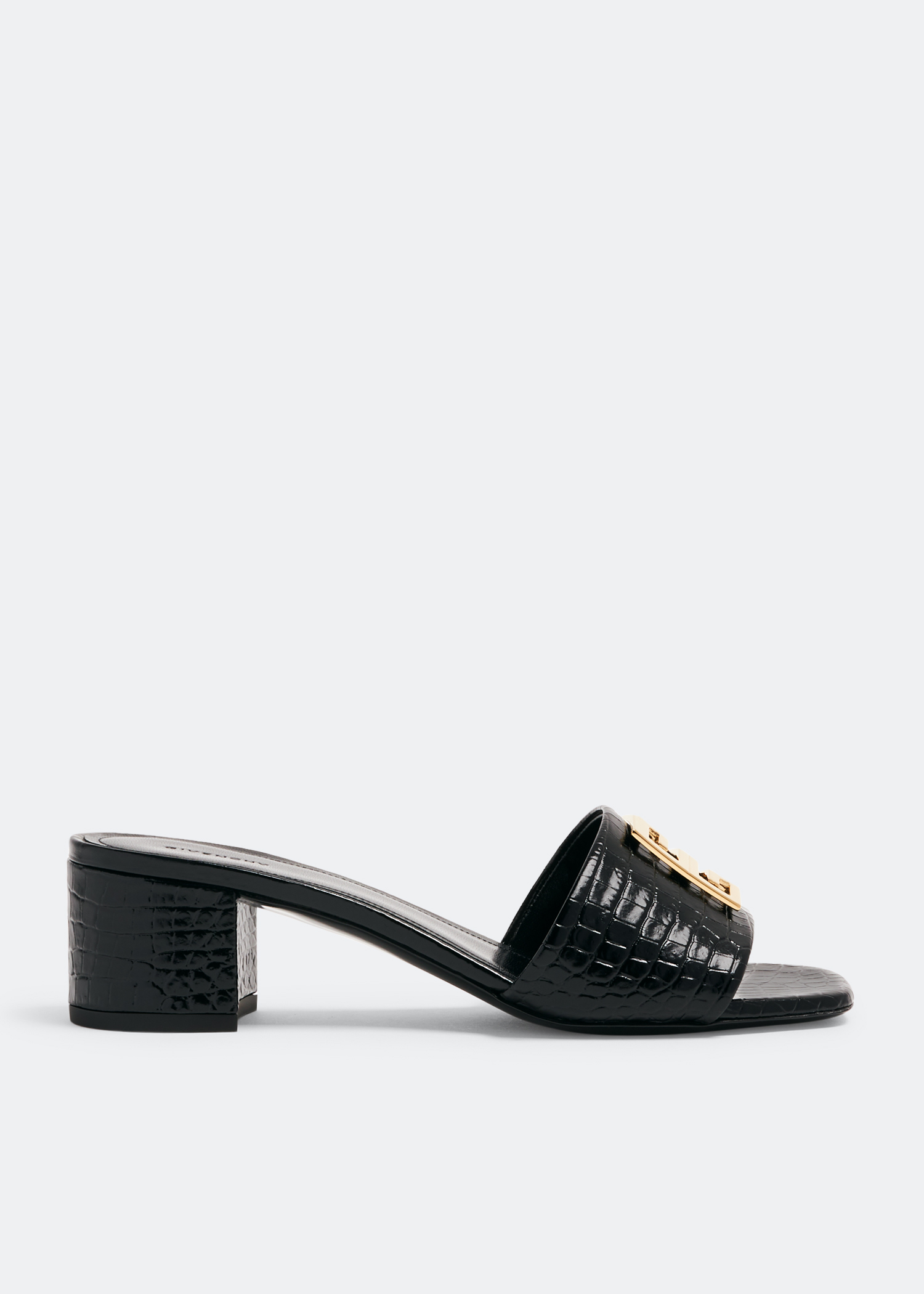 

4G embossed mules, Black