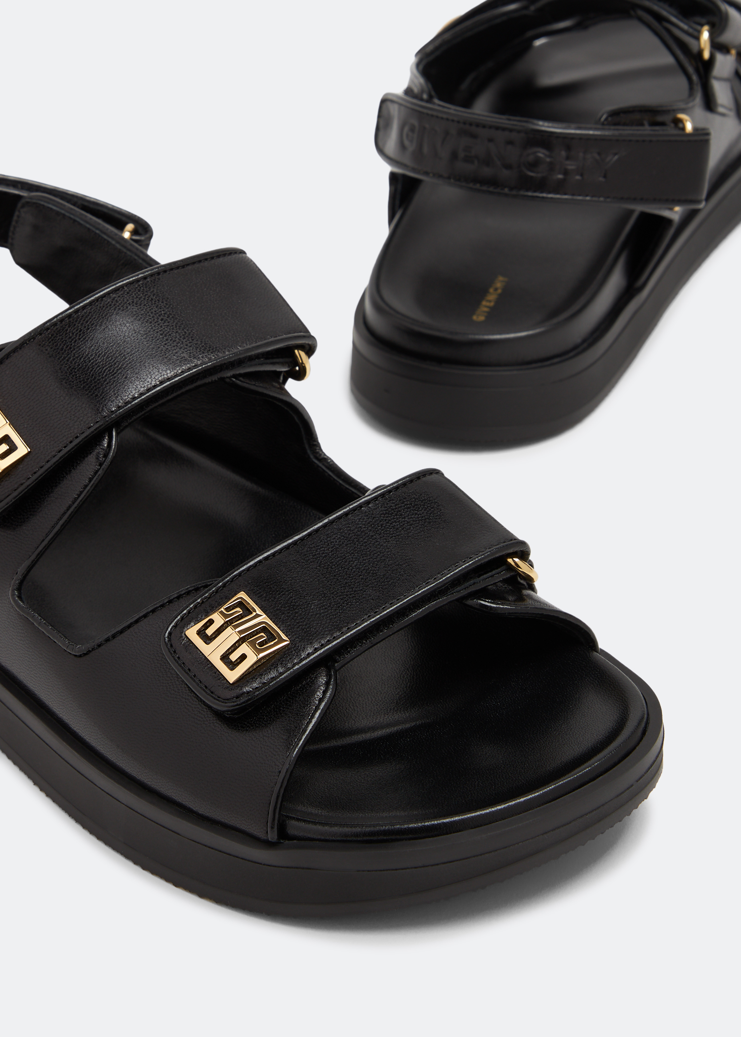 

4G flat sandals, Black