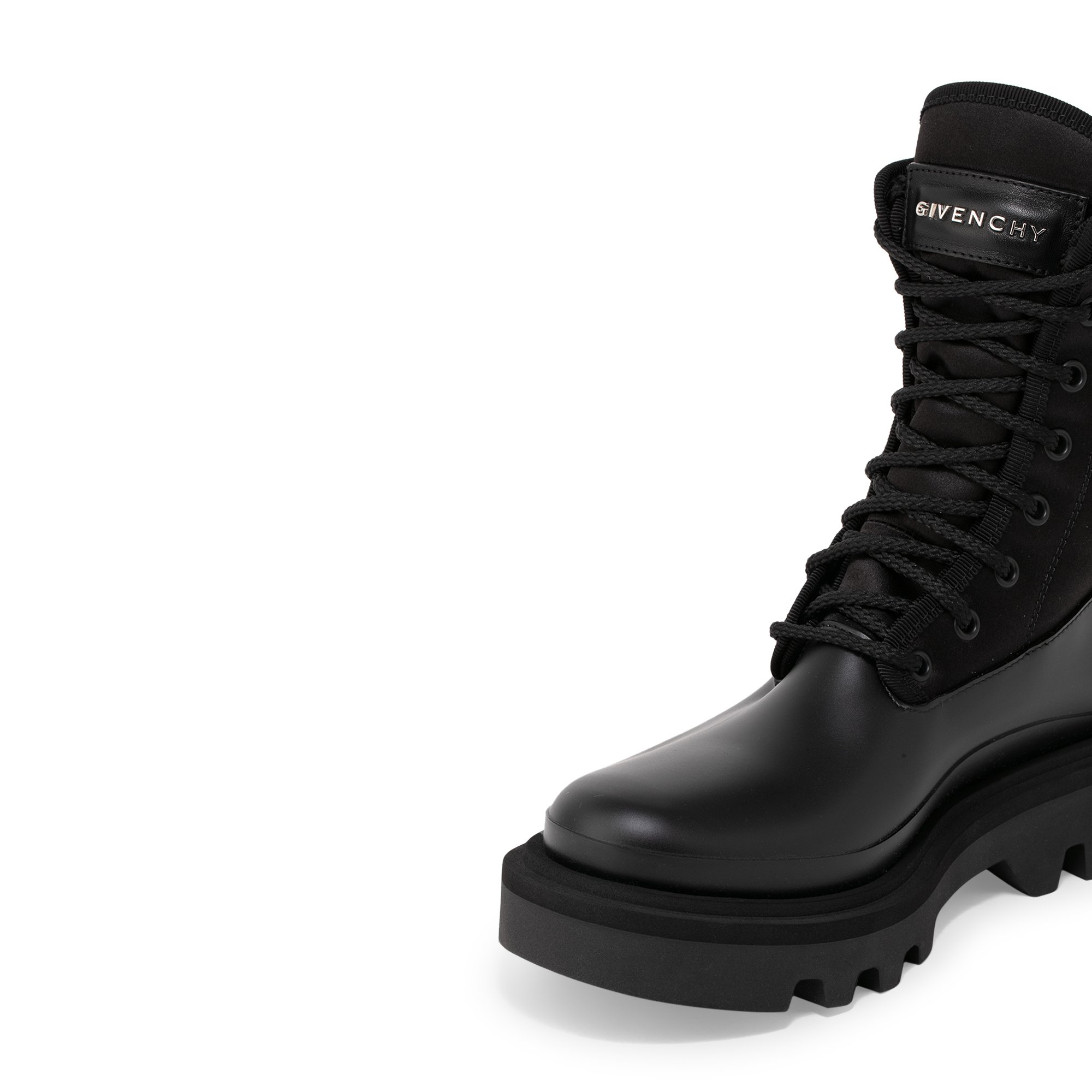 Bainx short combat sales boot with suede collar