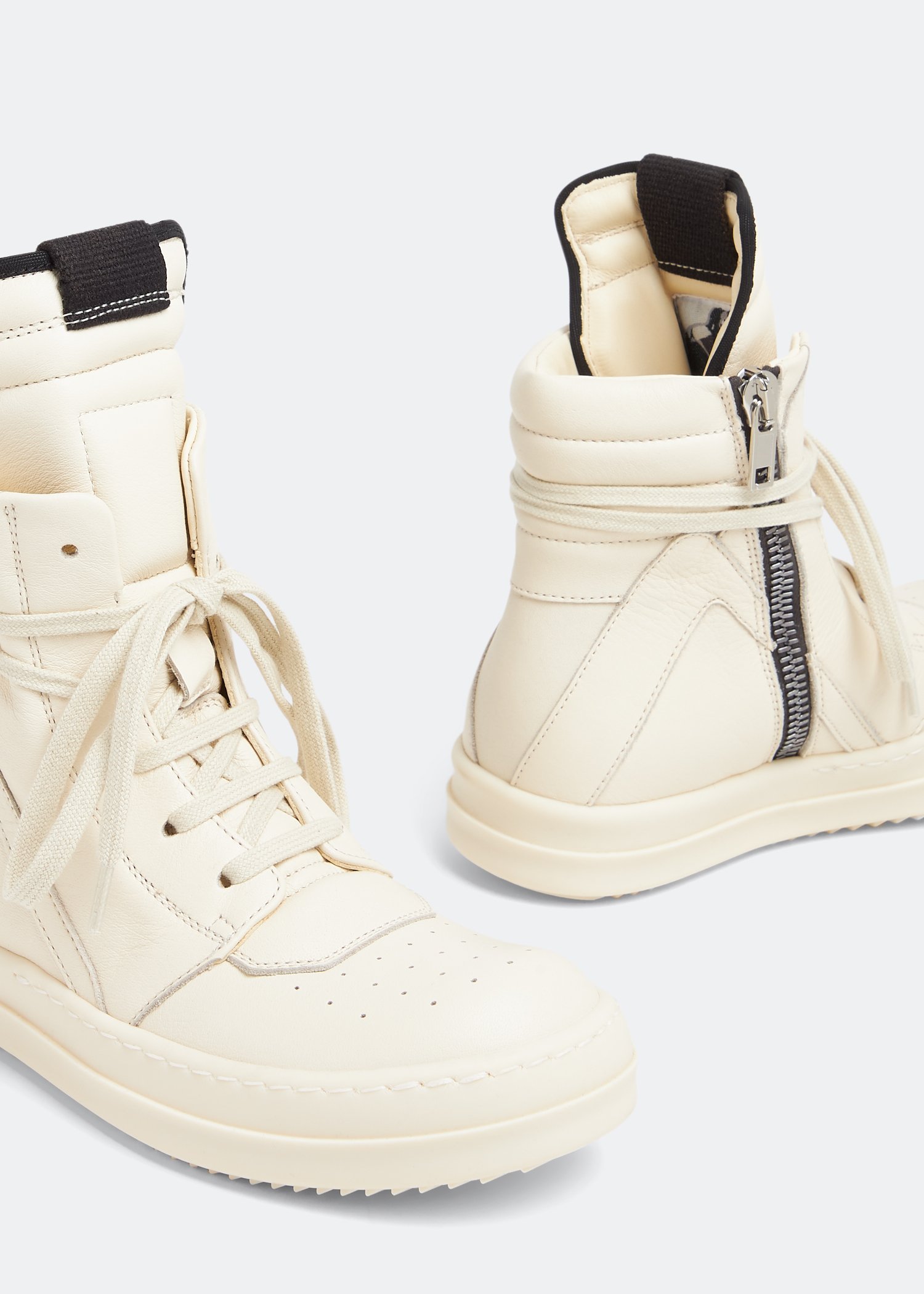 

Geo high-top sneakers, White