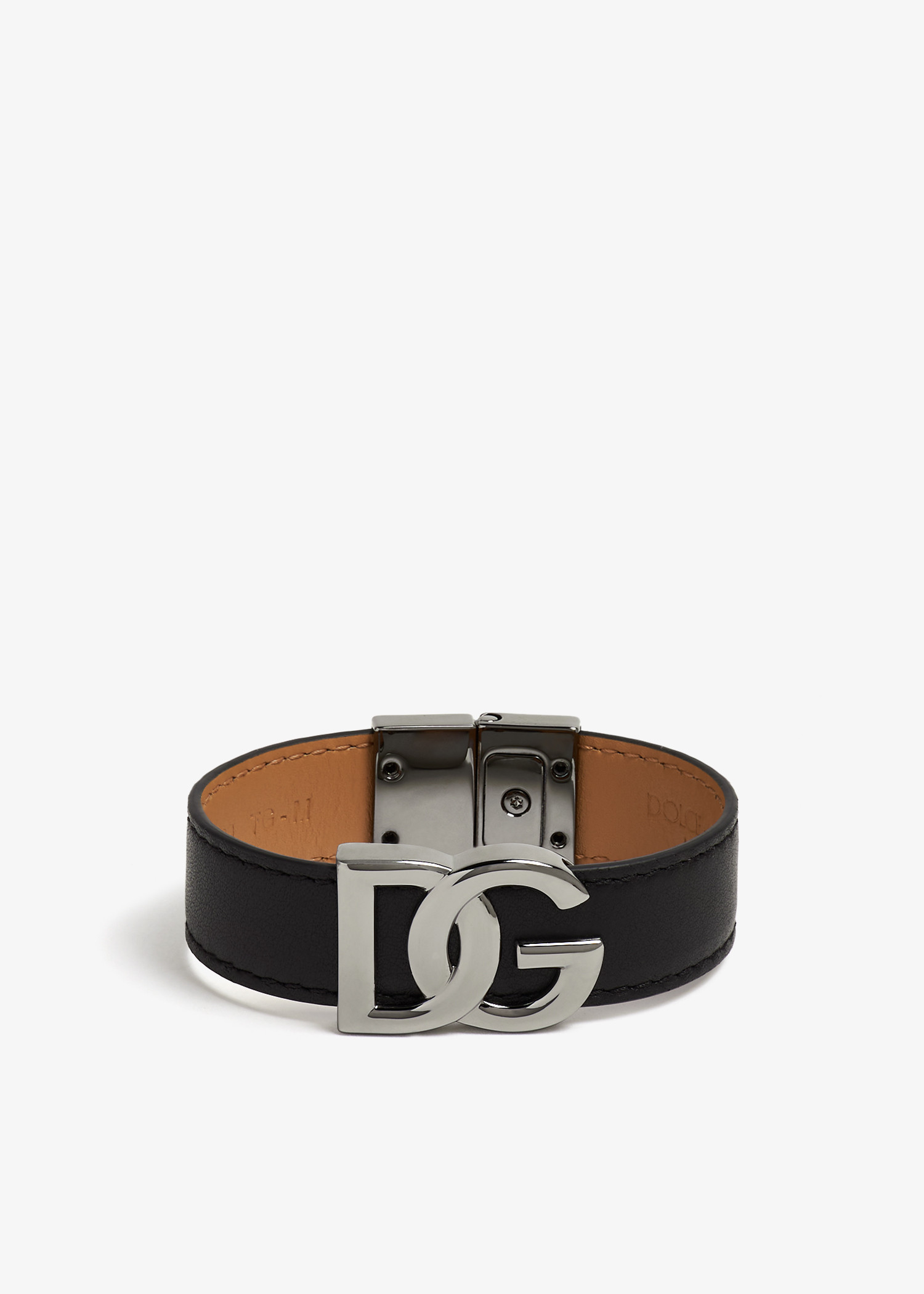 

DG logo calfskin bracelet, Black