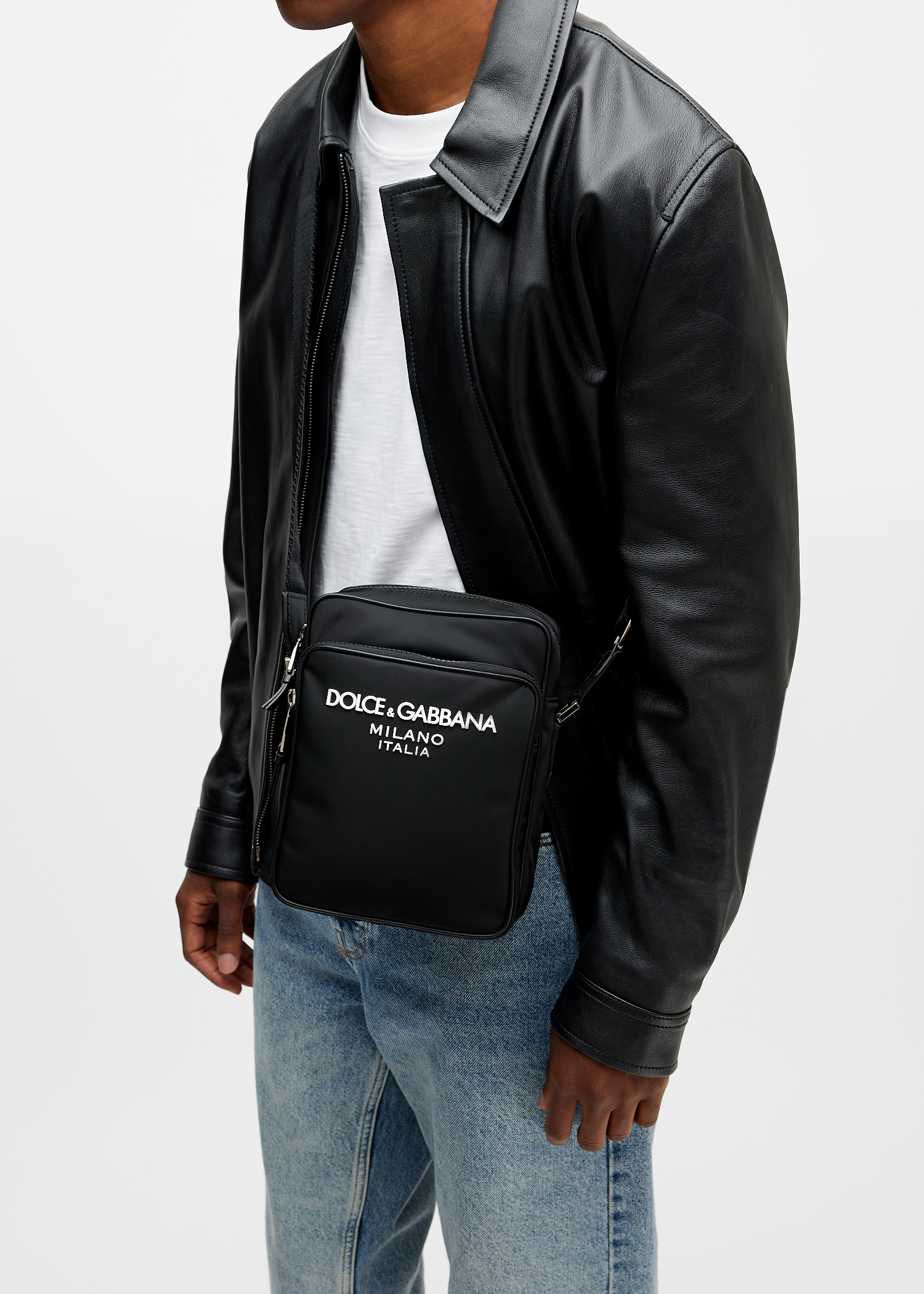 Dolce&Gabbana Logo nylon crossbody bag for Men - Black in UAE