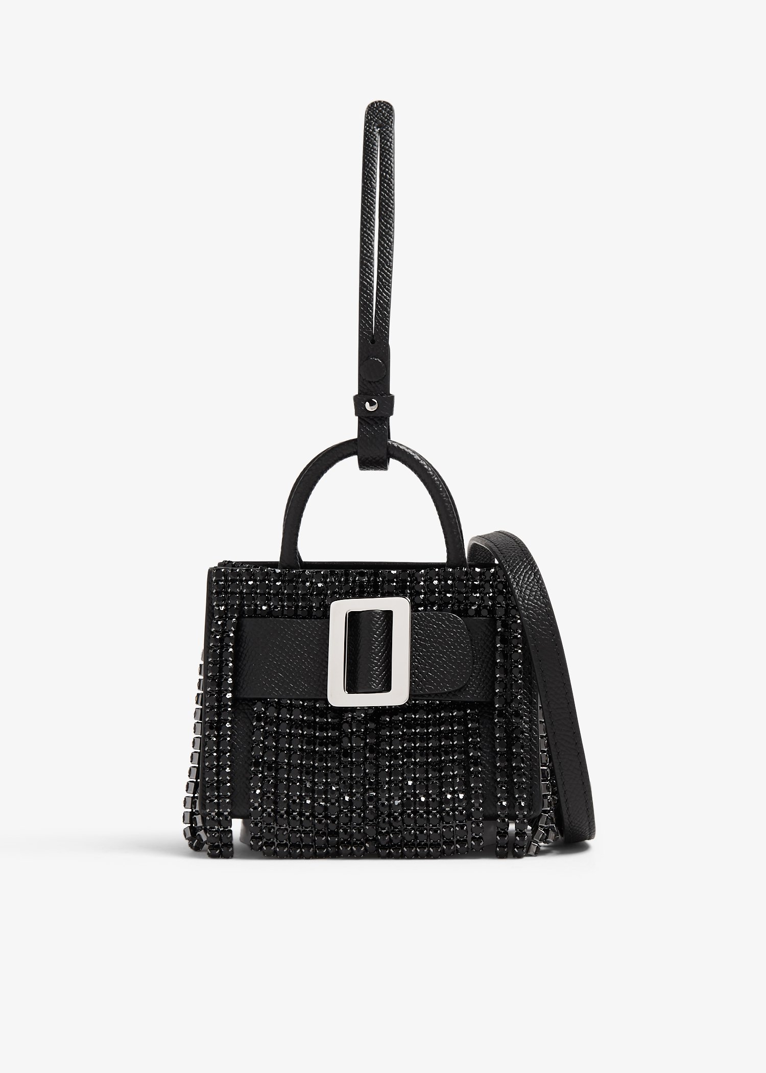 

Bobby Charm crystal flapper bag, Black