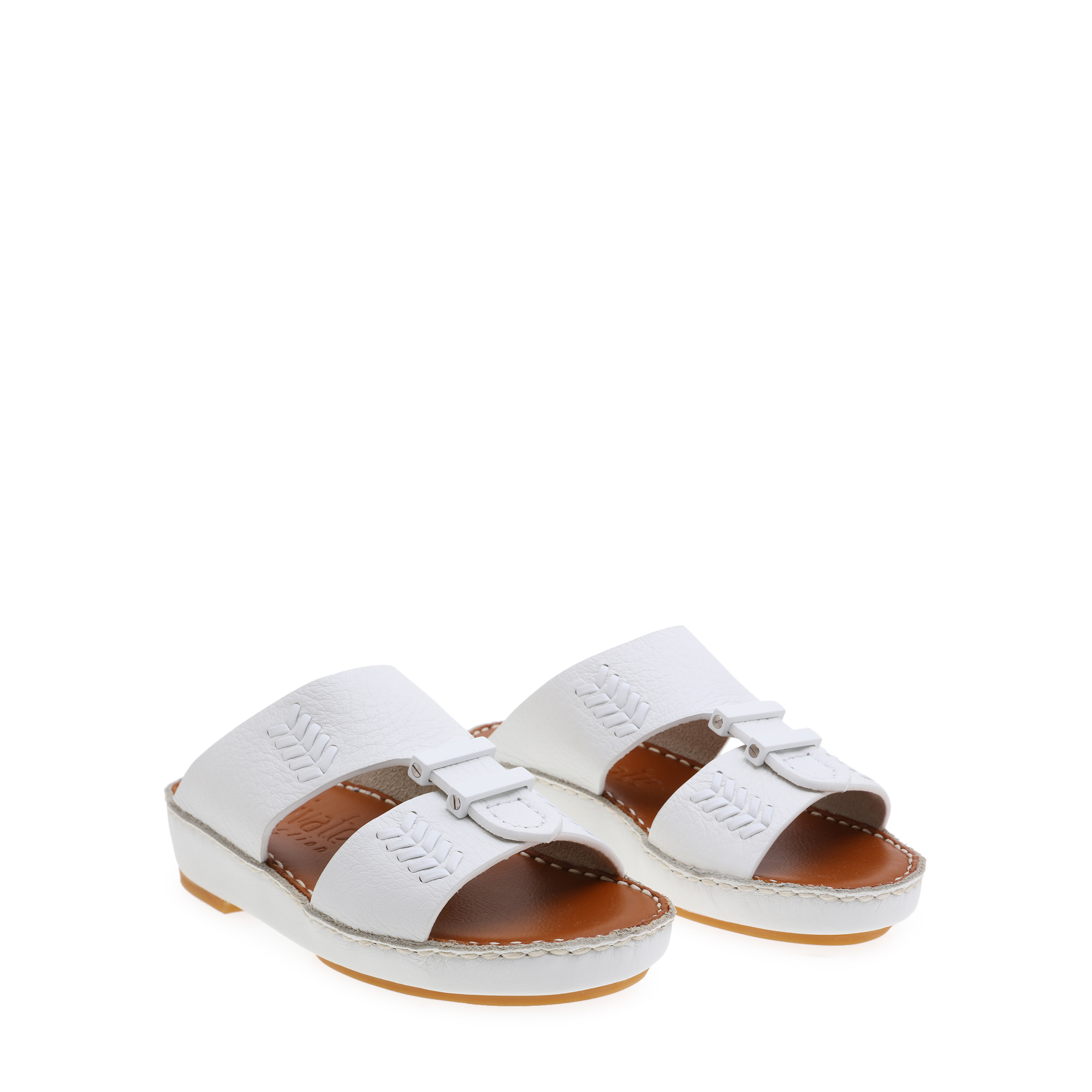 

Arabic leather sandals, White