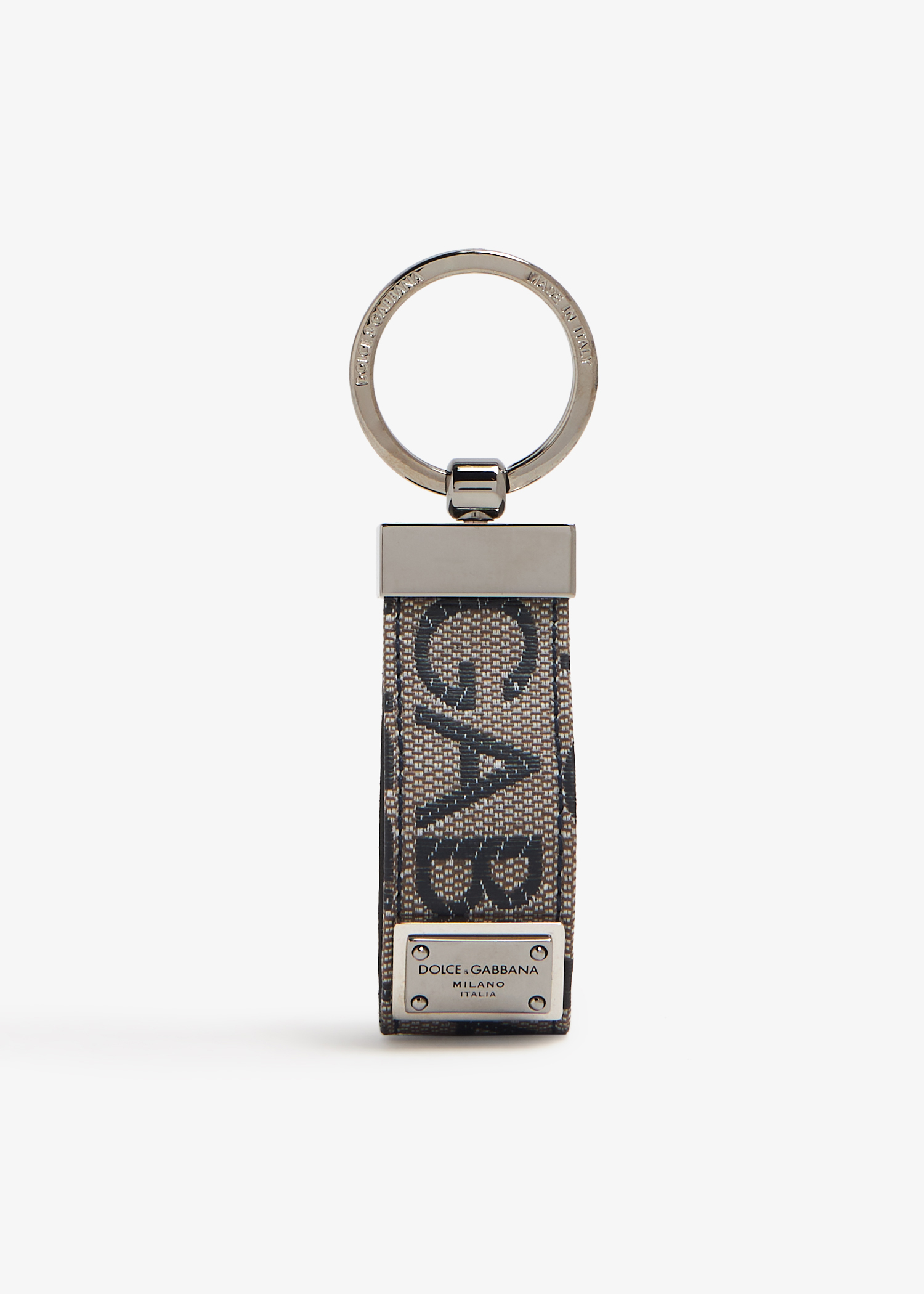 

Jacquard keyring, Grey