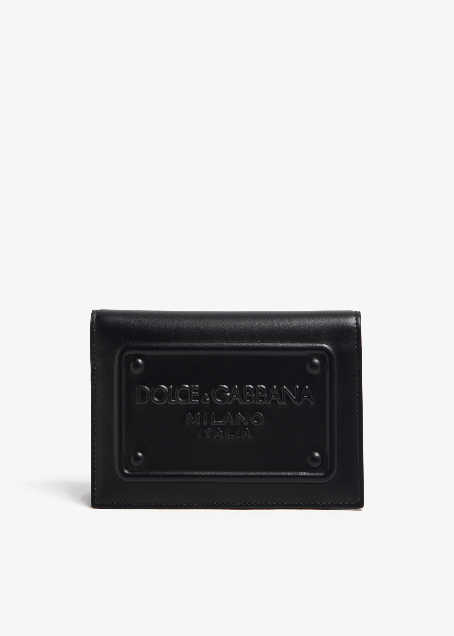 

Raised logo passport holder, Black