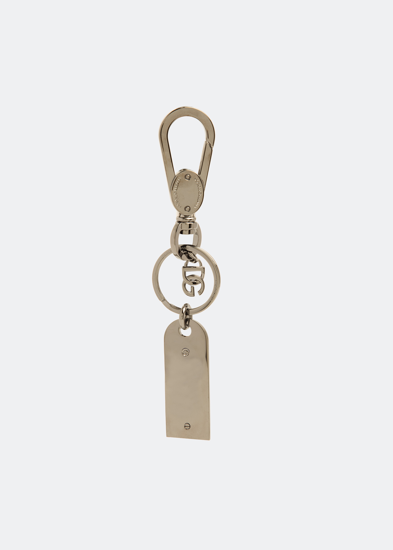 

Logo plate keyring, Metallic