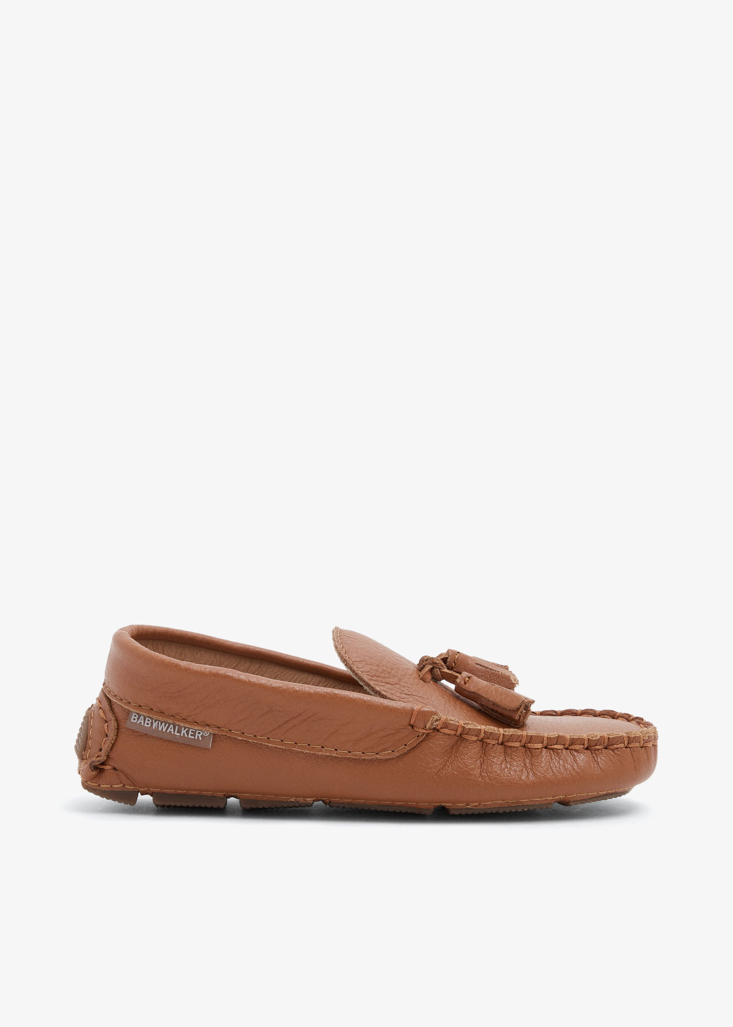 

Leather tasselled loafers, Brown