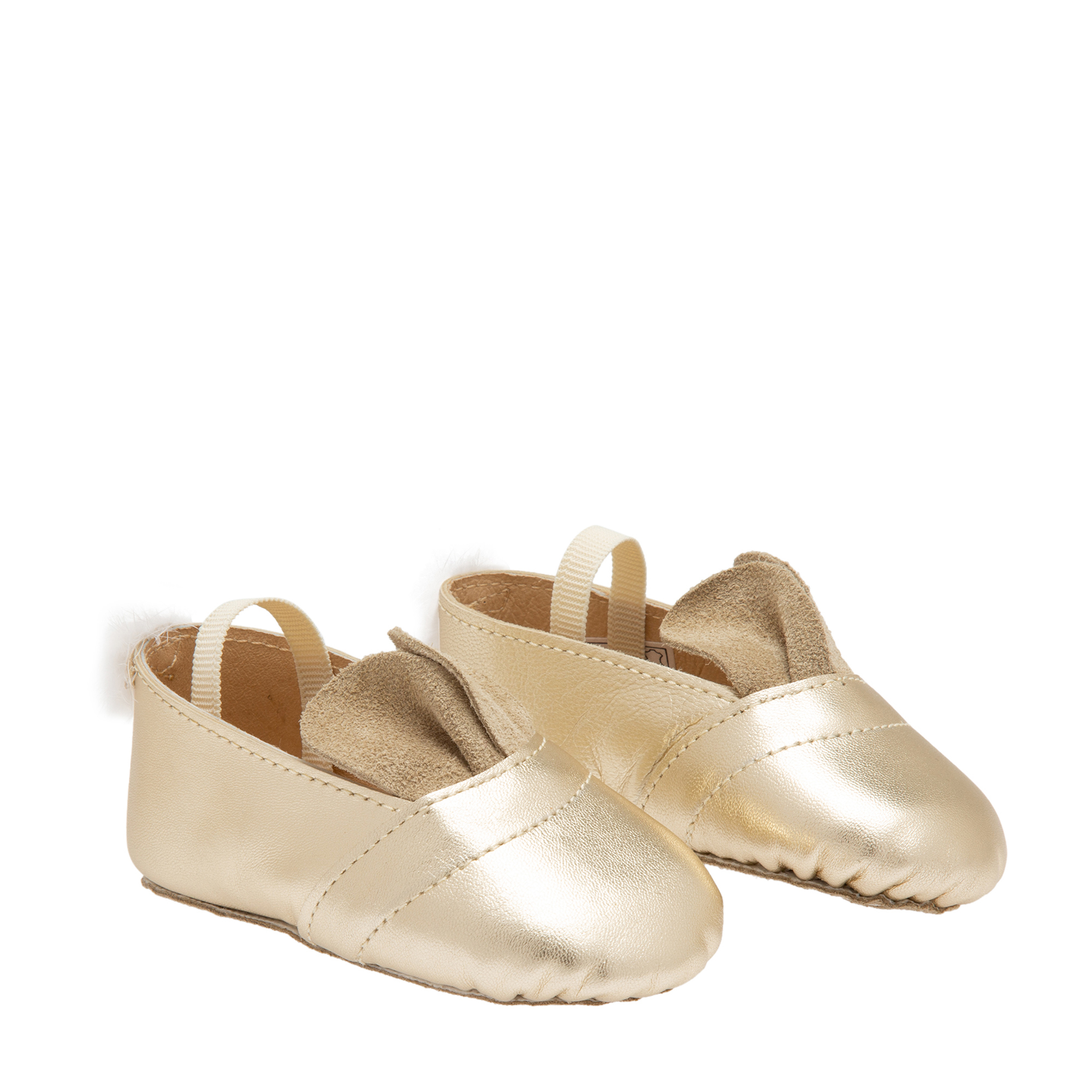 

Bunny crib shoes, Gold