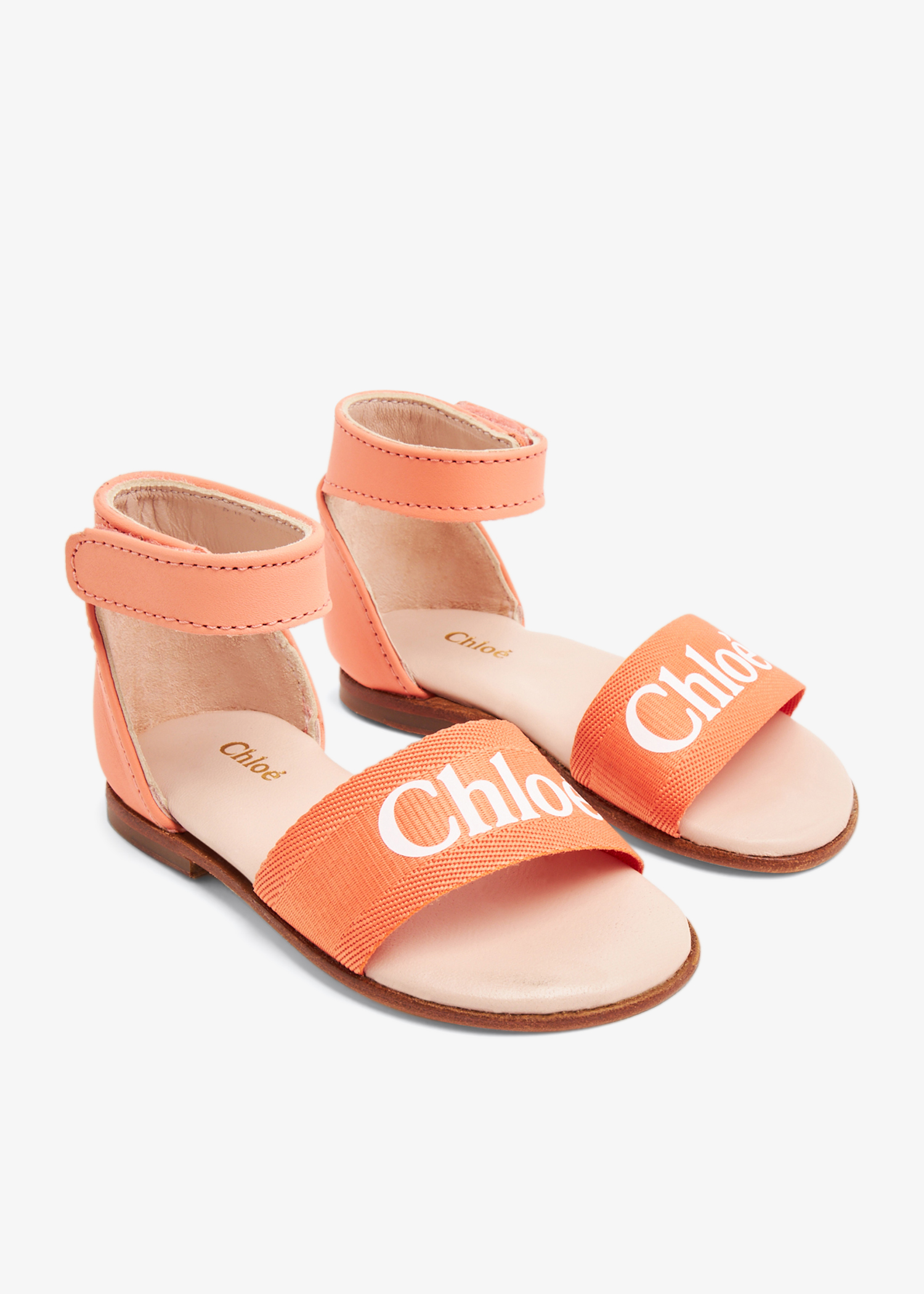 Chlo Logo sandals for Girl Pink in UAE Level Shoes