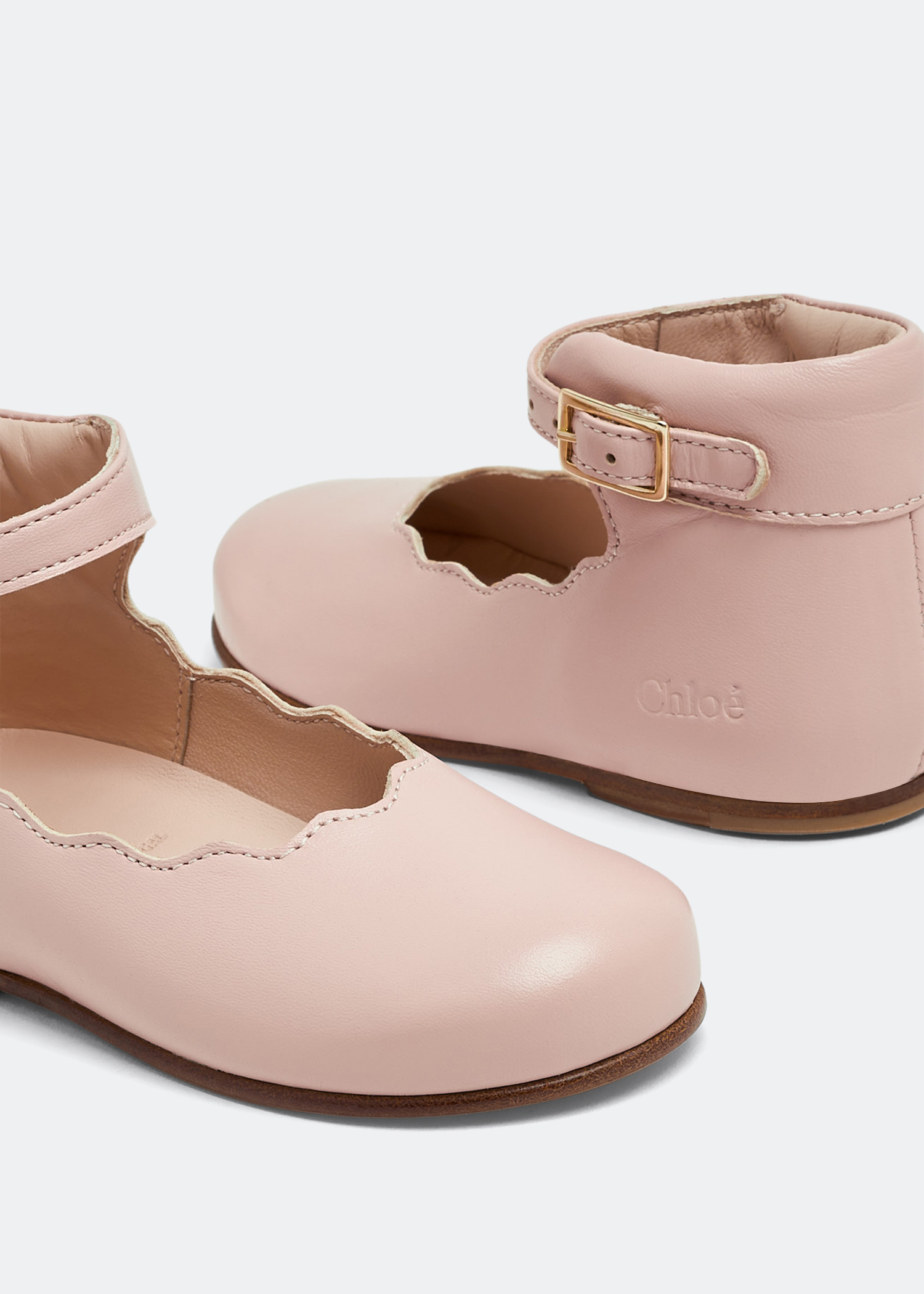 

Scalloped ballerinas, Pink