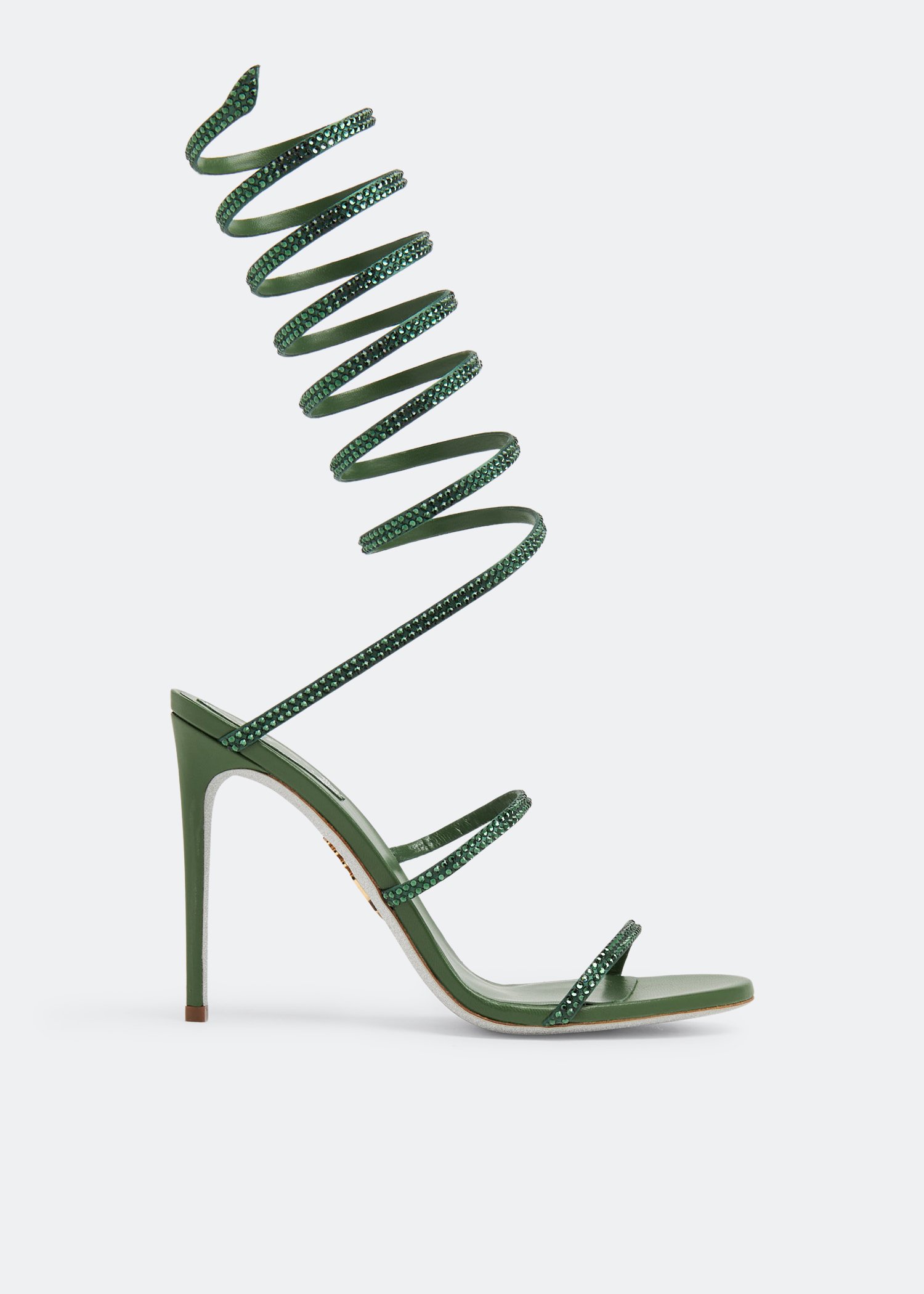 

Cleo crystal-embellished sandals, Green