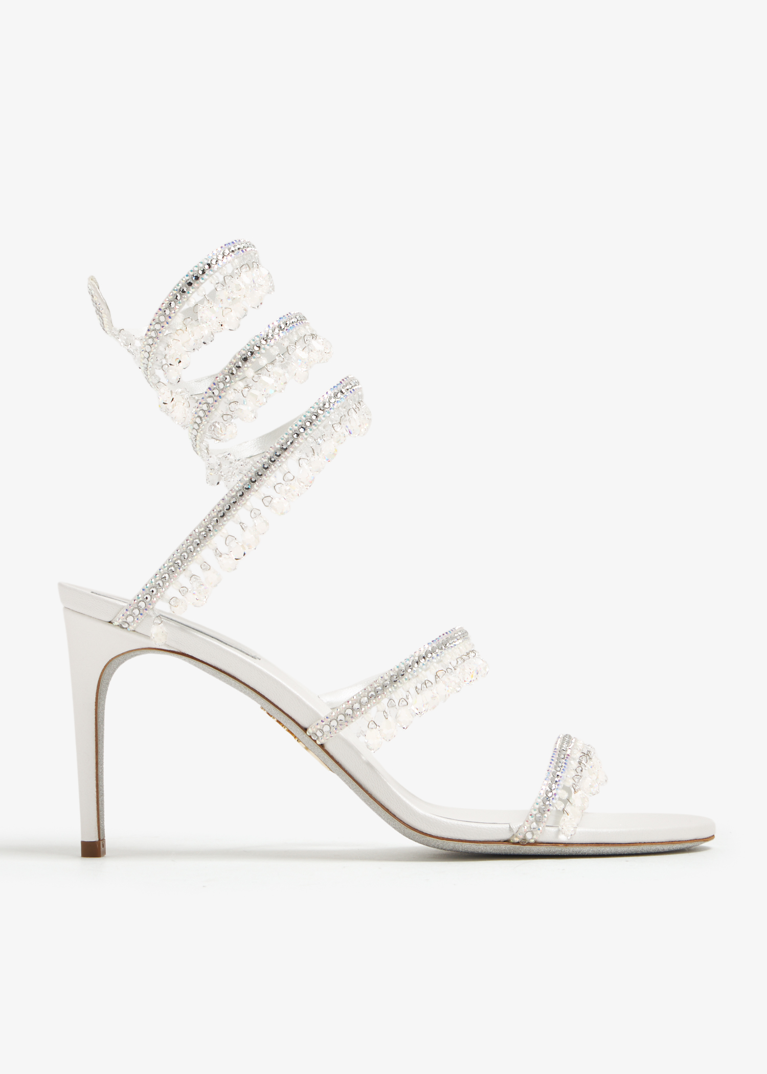 

Cleo crystal-embellished sandals, White