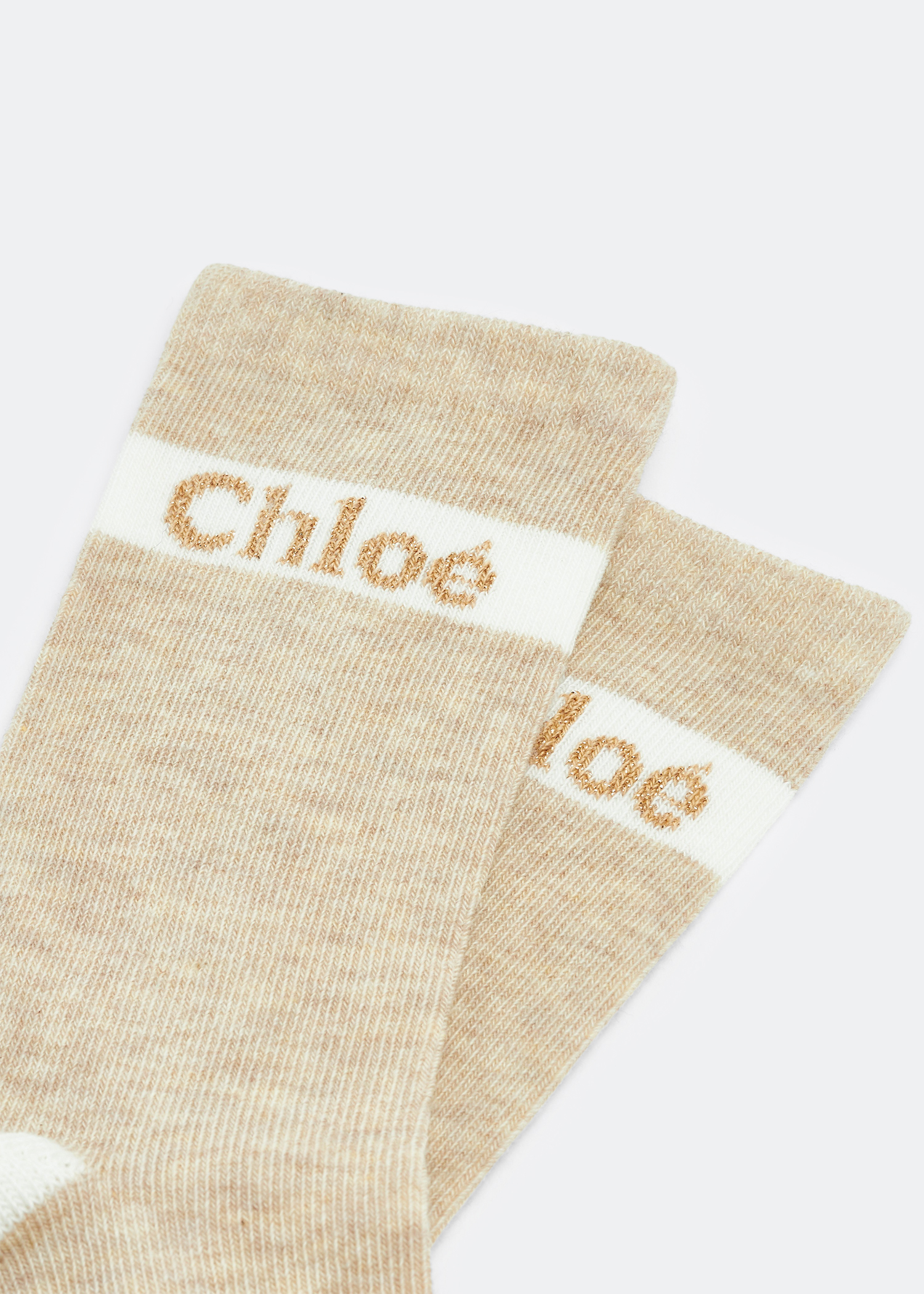 

Logo socks, Beige