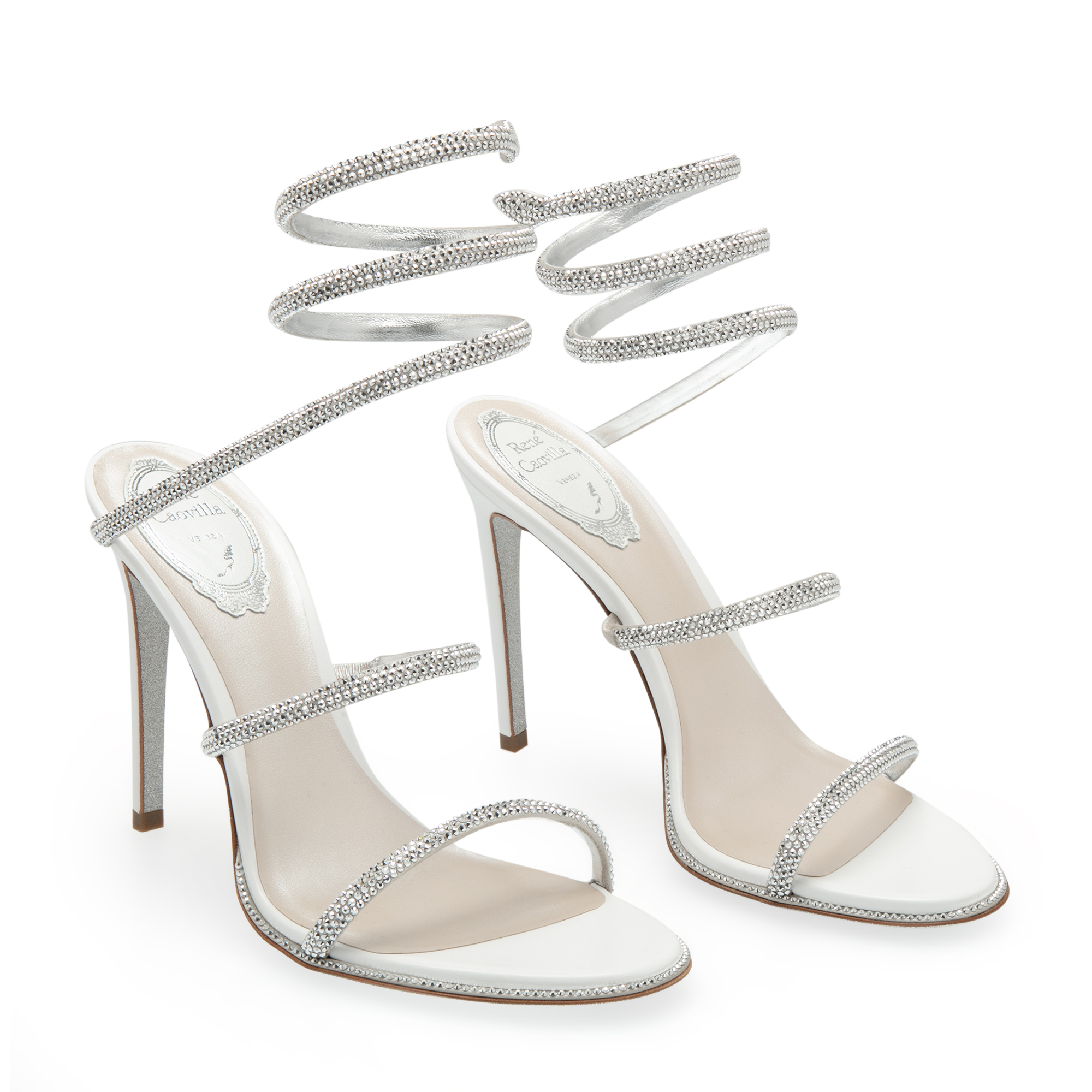 

Cleo crystal embellished sandals, Grey