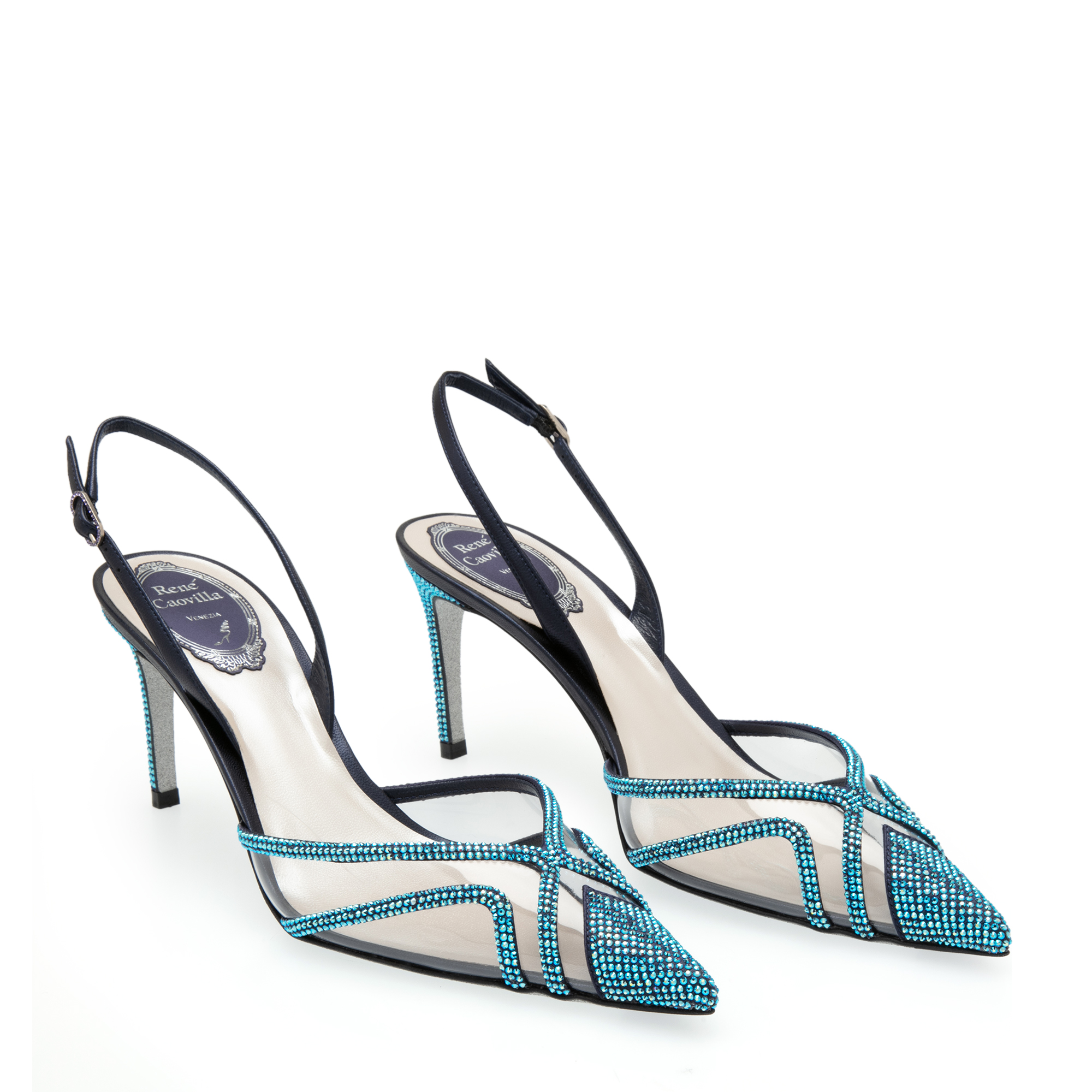 

Dania crystal embellished pumps, Blue