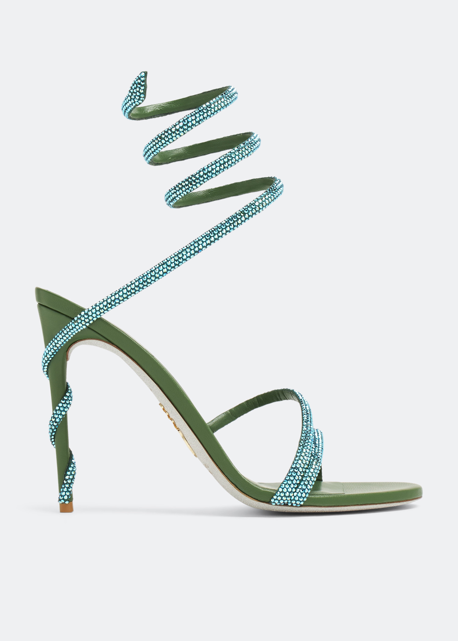 

Cleo crystal-embellished sandals, Green