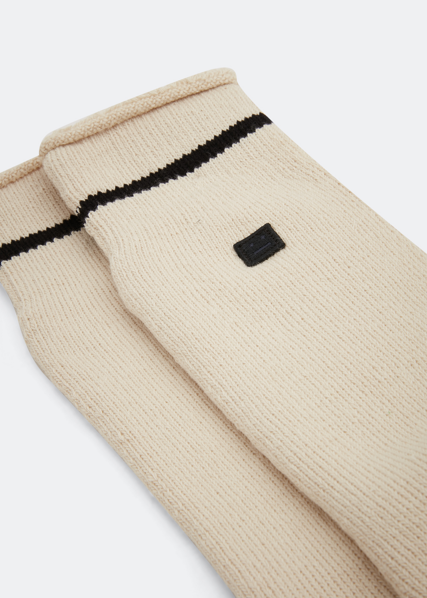 

Cotton face socks, Beige