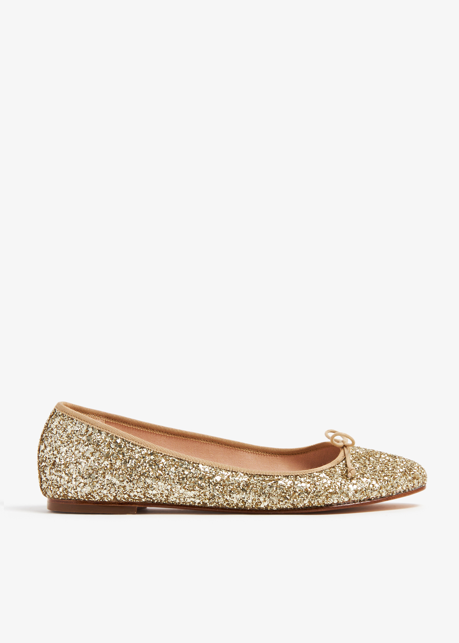 Gold glitter ballet discount pumps