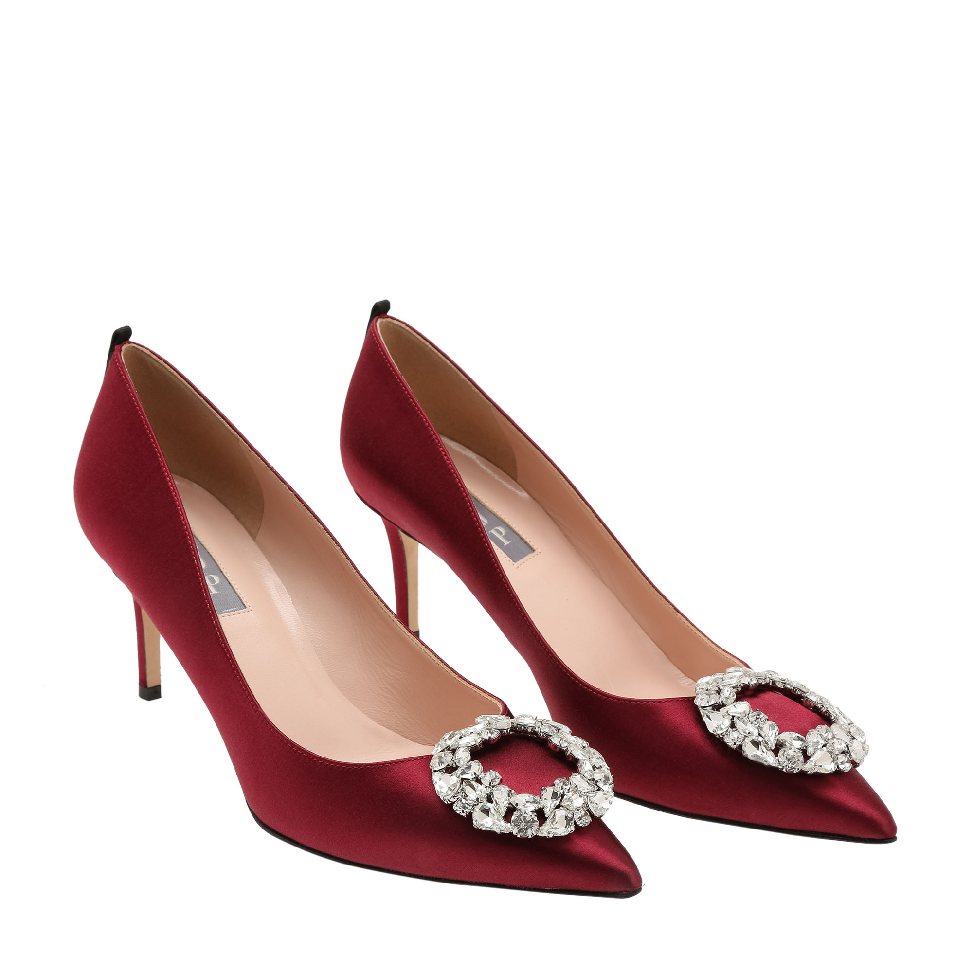 

Chance satin pumps, Red