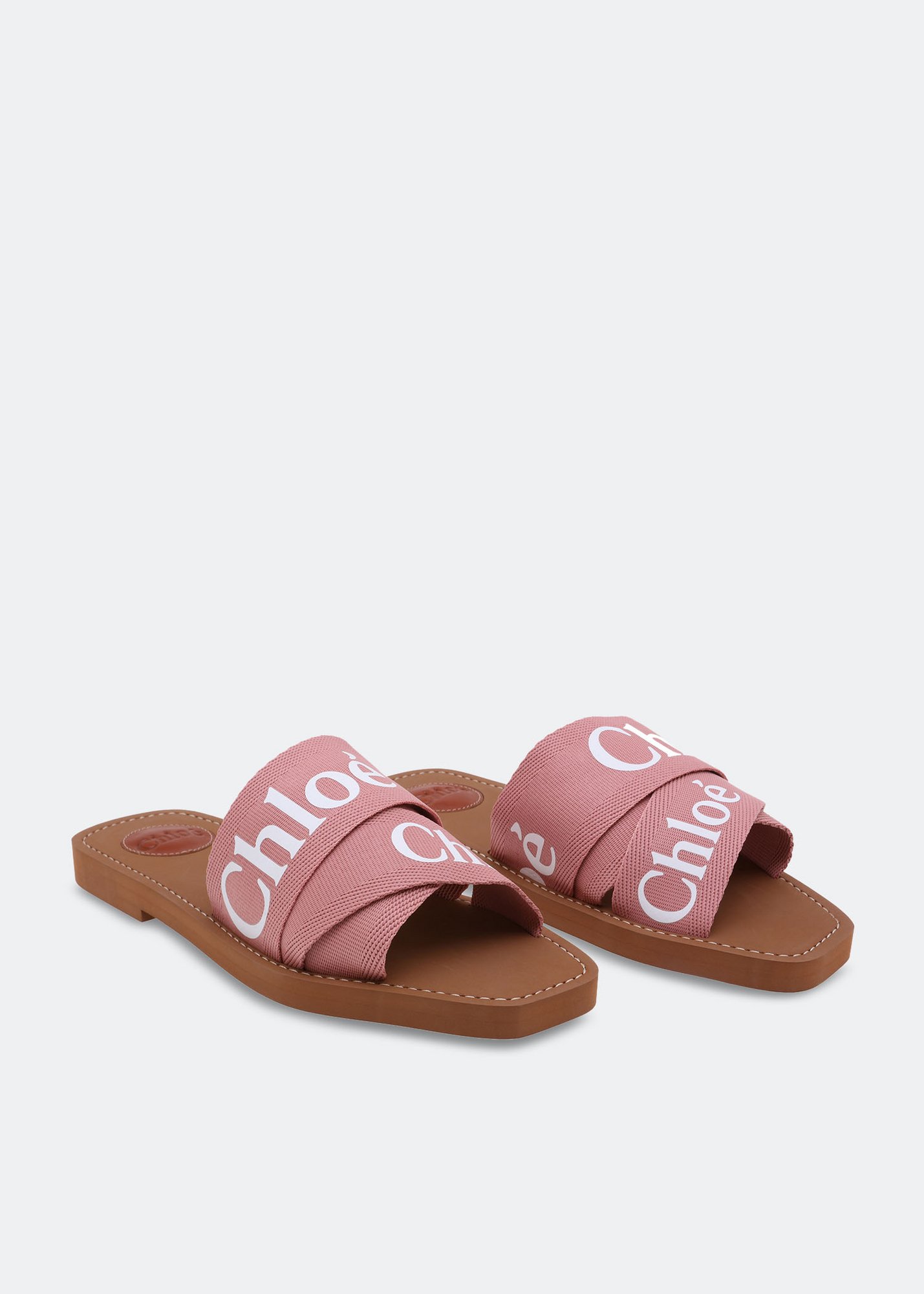 Chlo Woody flat sandals for Women Pink in UAE Level Shoes