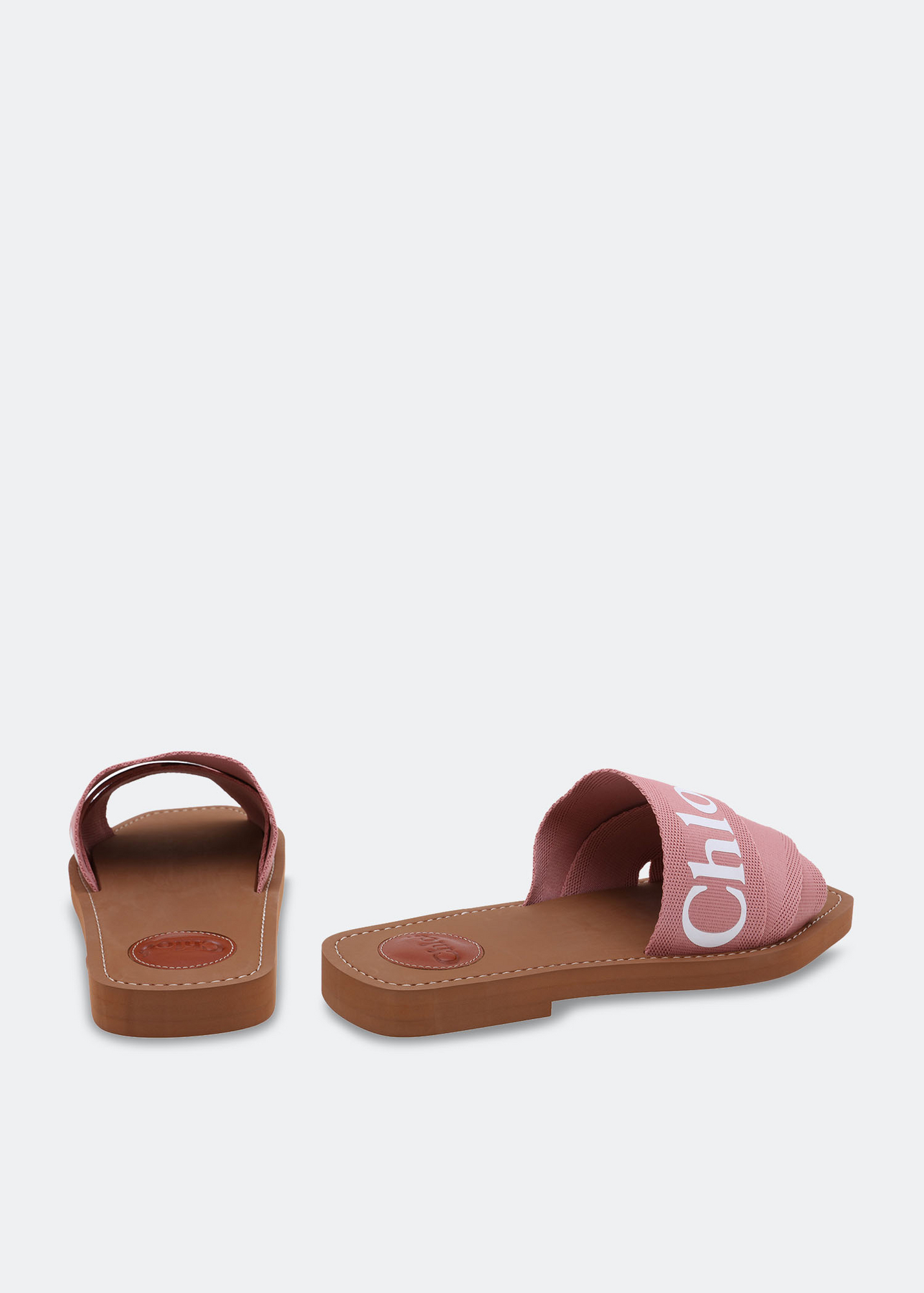 Chlo Woody flat sandals for Women Pink in UAE Level Shoes