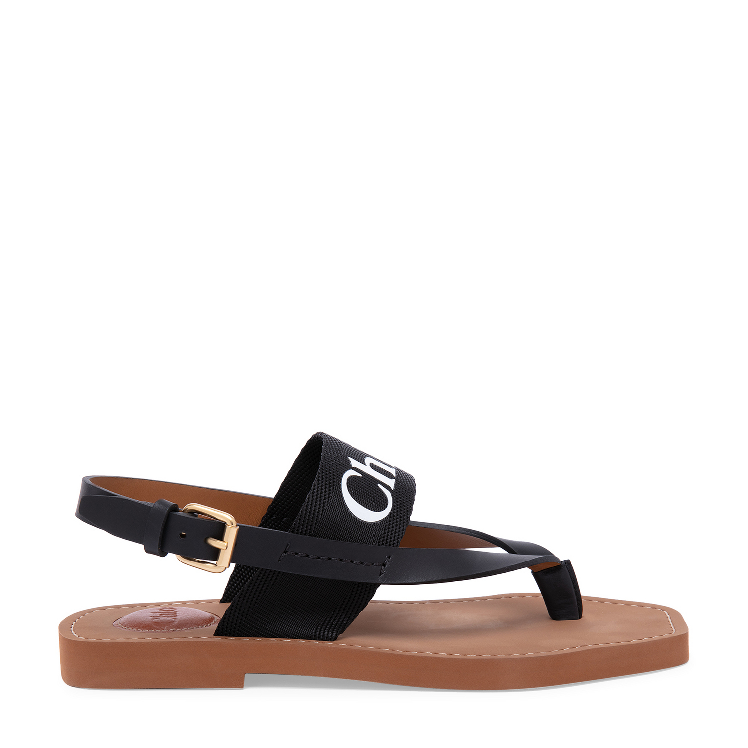 

Woody leather sandals, Black