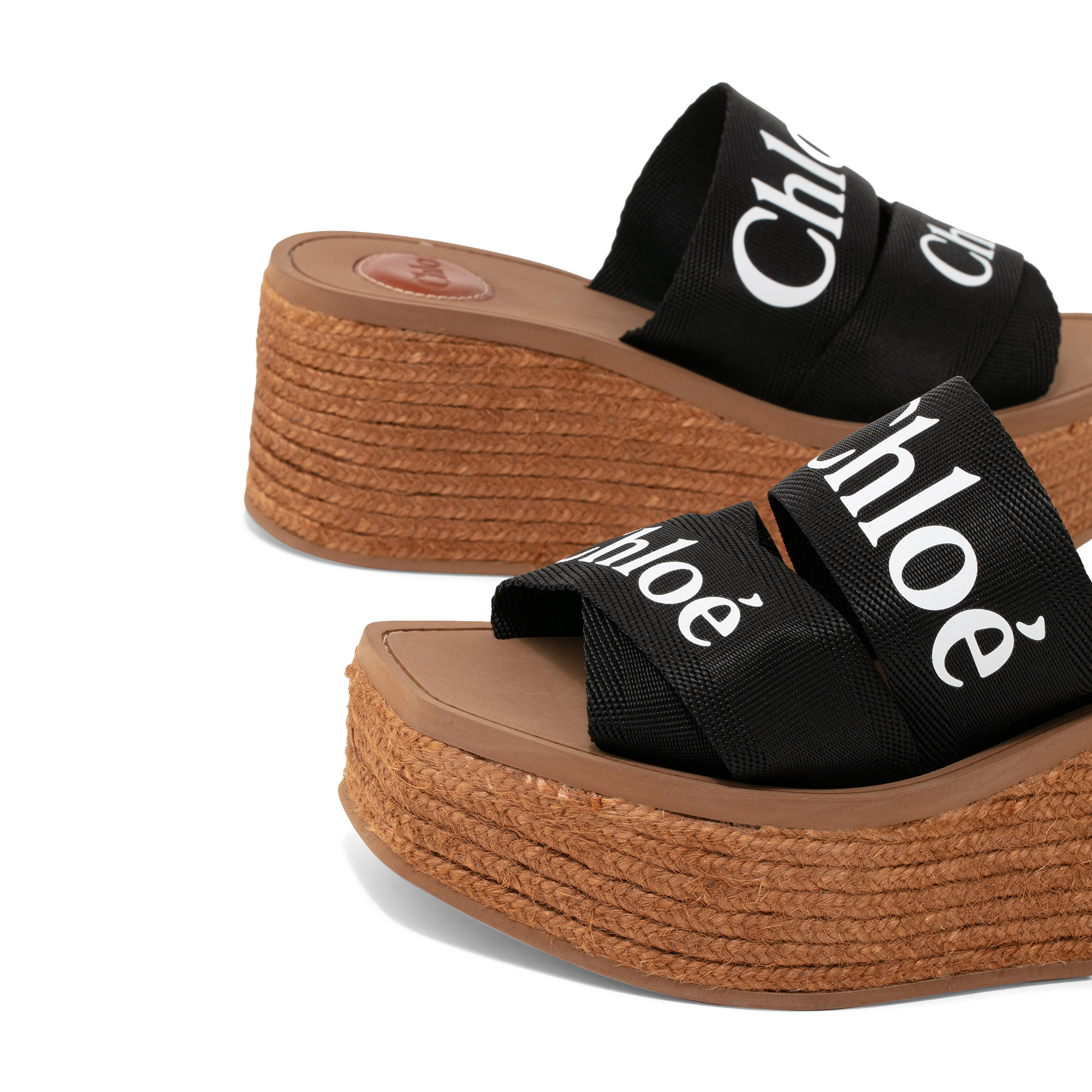 

Woody wedge espadrilles, Black