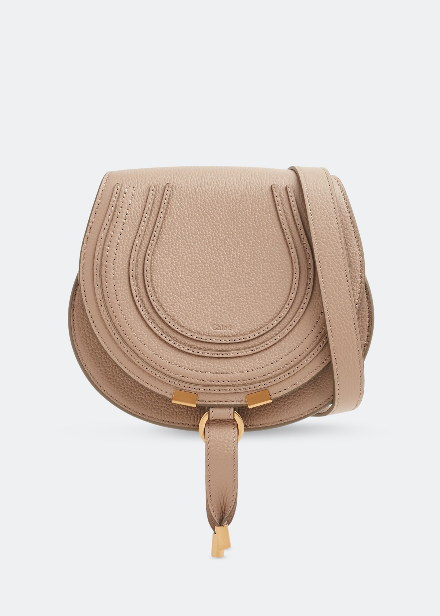 Chloé Marcie small saddle bag for Women - Beige in UAE | Level Shoes