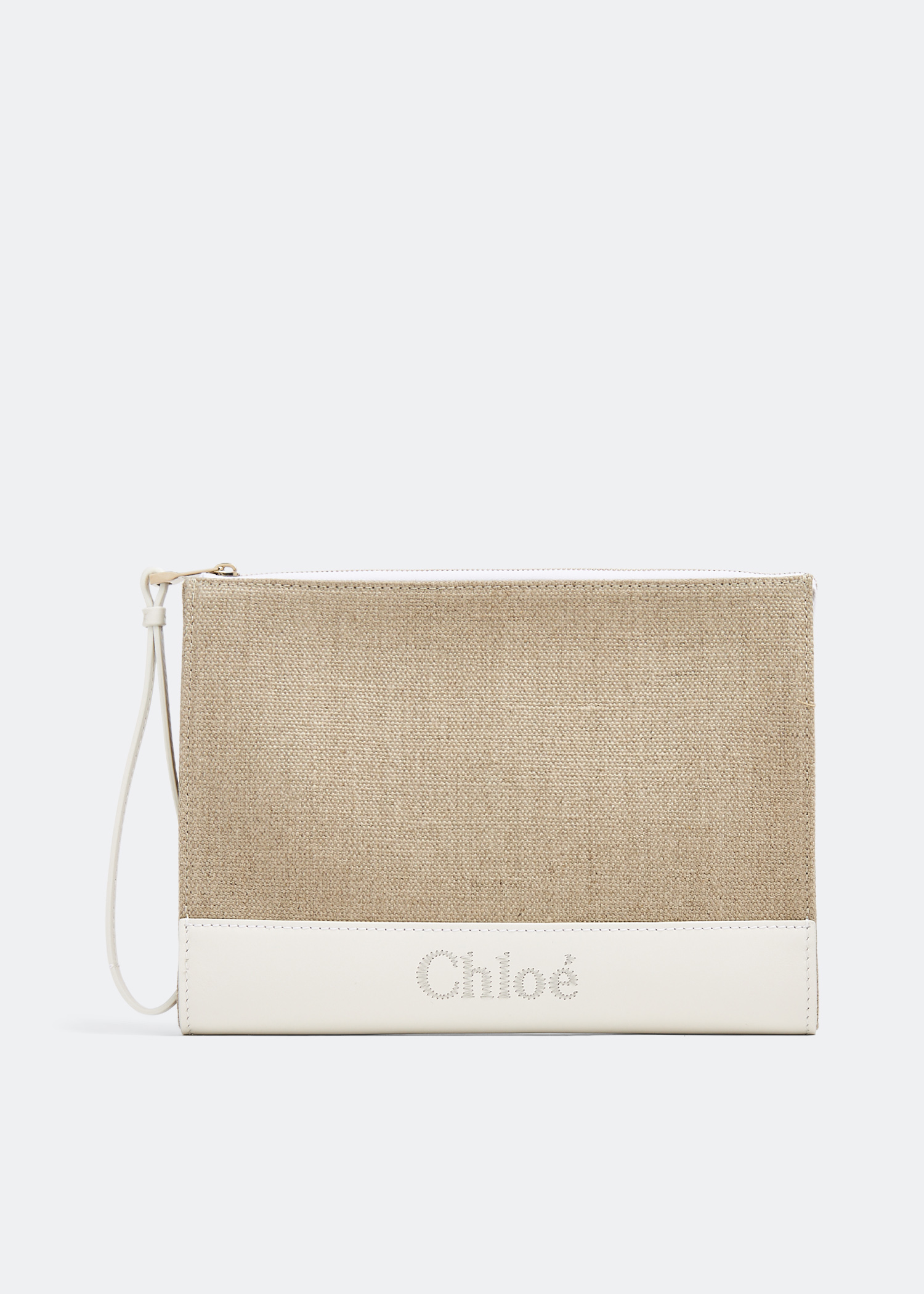 Chloé Women's Sense Zippered Pouch - White - Clutches